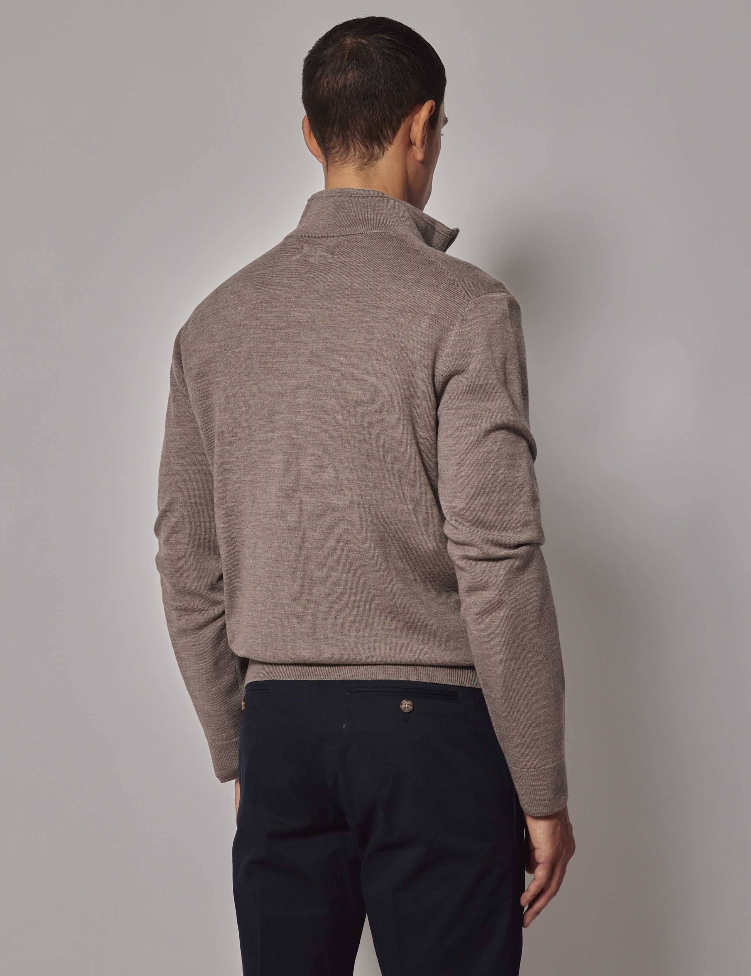 Pure Wool Half Zip Jumper 2 of 2