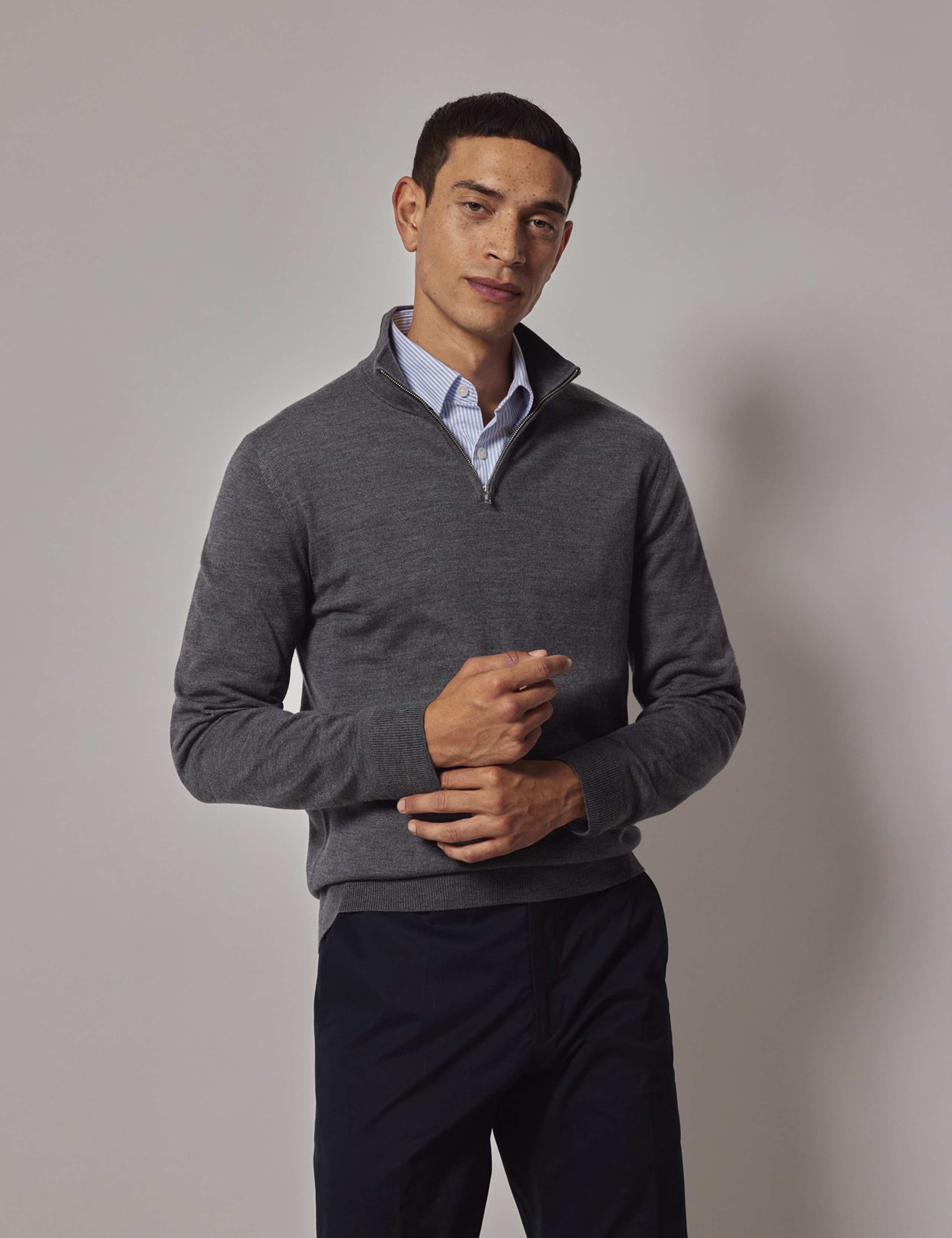 Pure Wool Half Zip Jumper 2 of 5