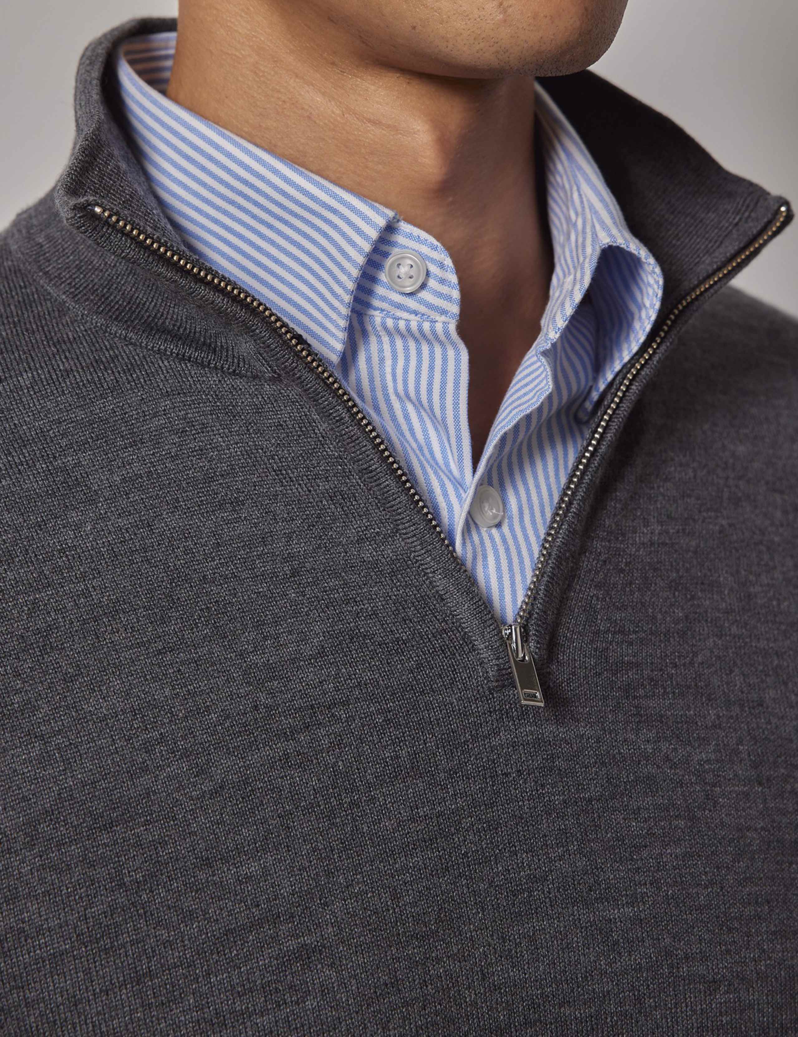 Pure Wool Half Zip Jumper 4 of 5