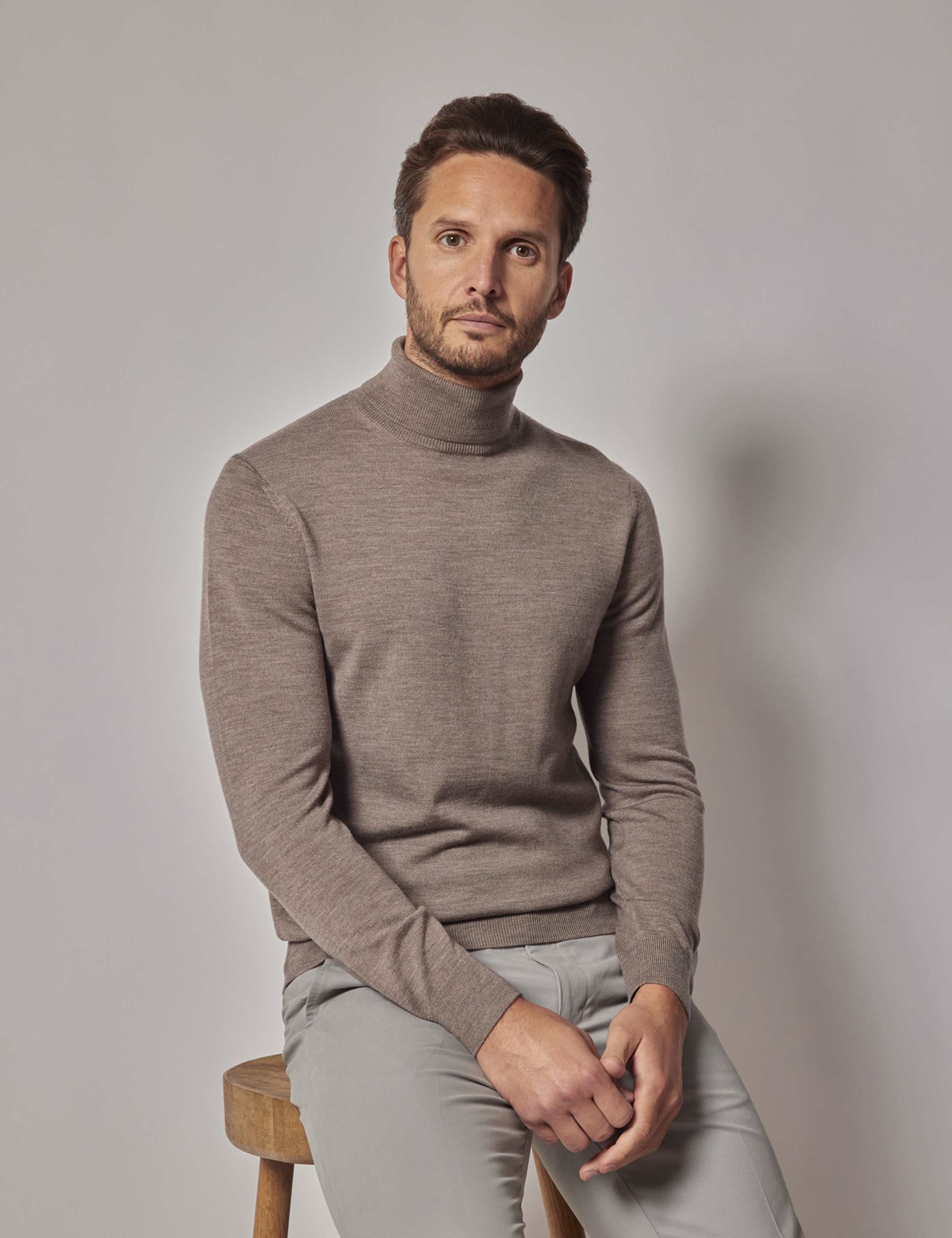 Pure Wool Roll Neck Jumper 1 of 4