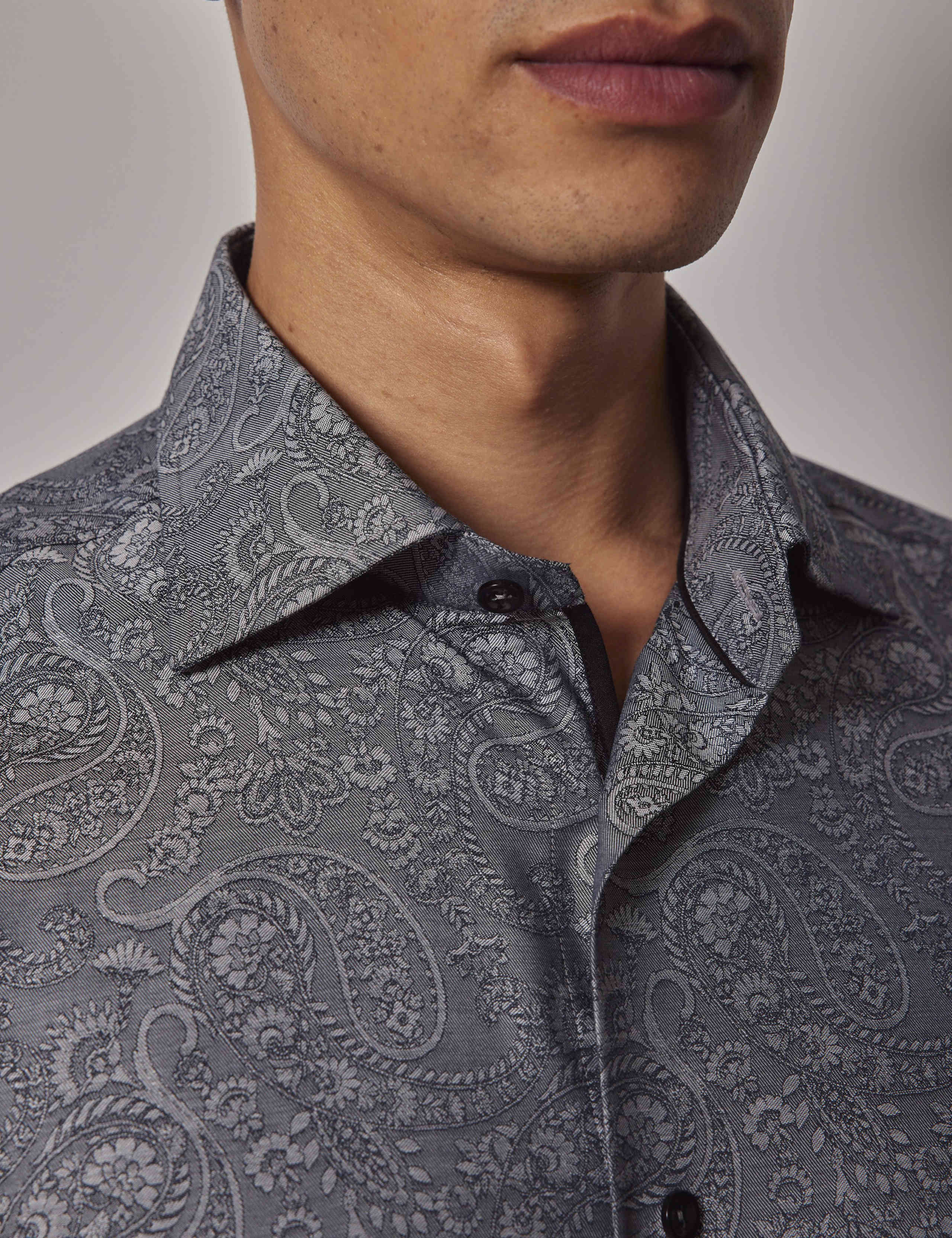 Pure Cotton Jacquard Paisley Shirt 3 of 4