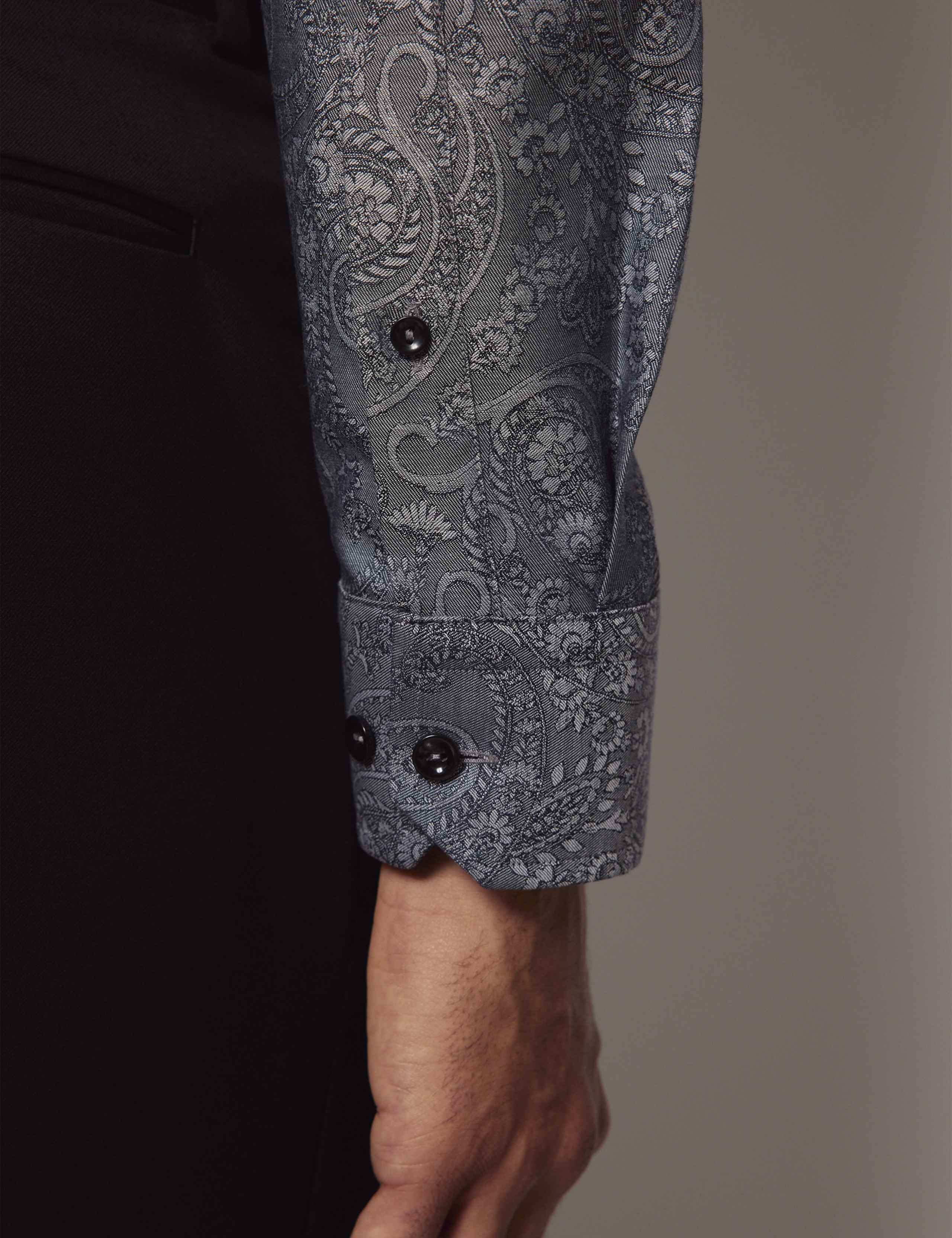 Pure Cotton Jacquard Paisley Shirt 4 of 4