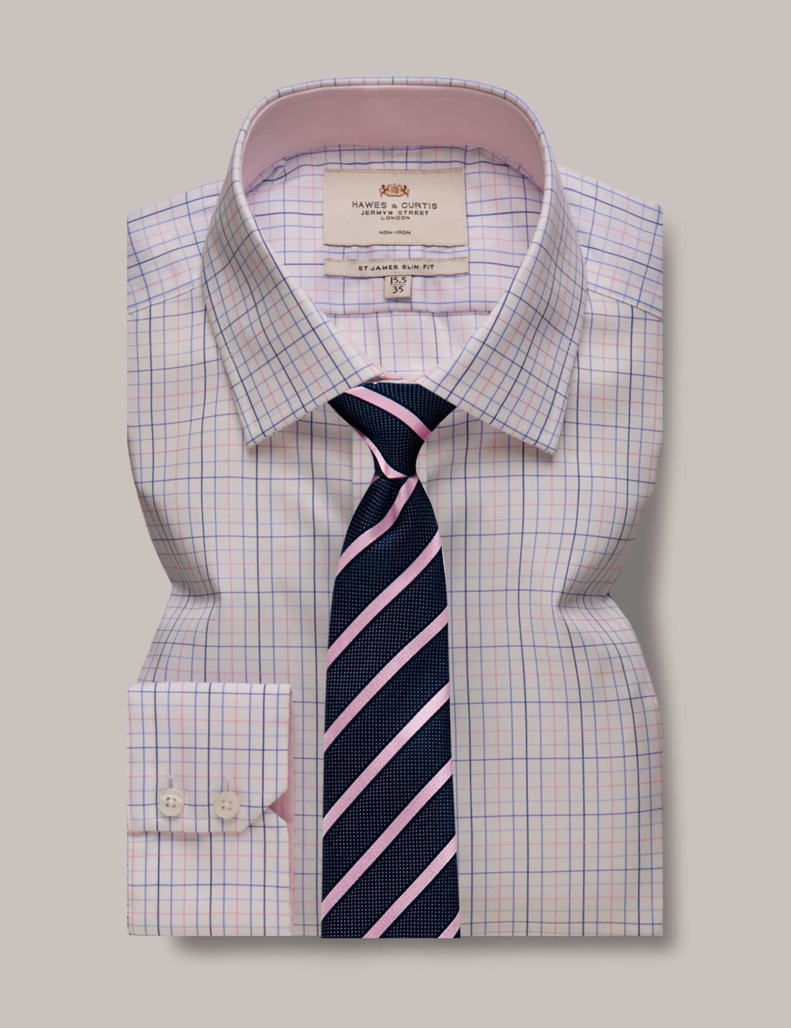 Slim Fit Easy Iron Pure Cotton Check Shirt 2 of 3