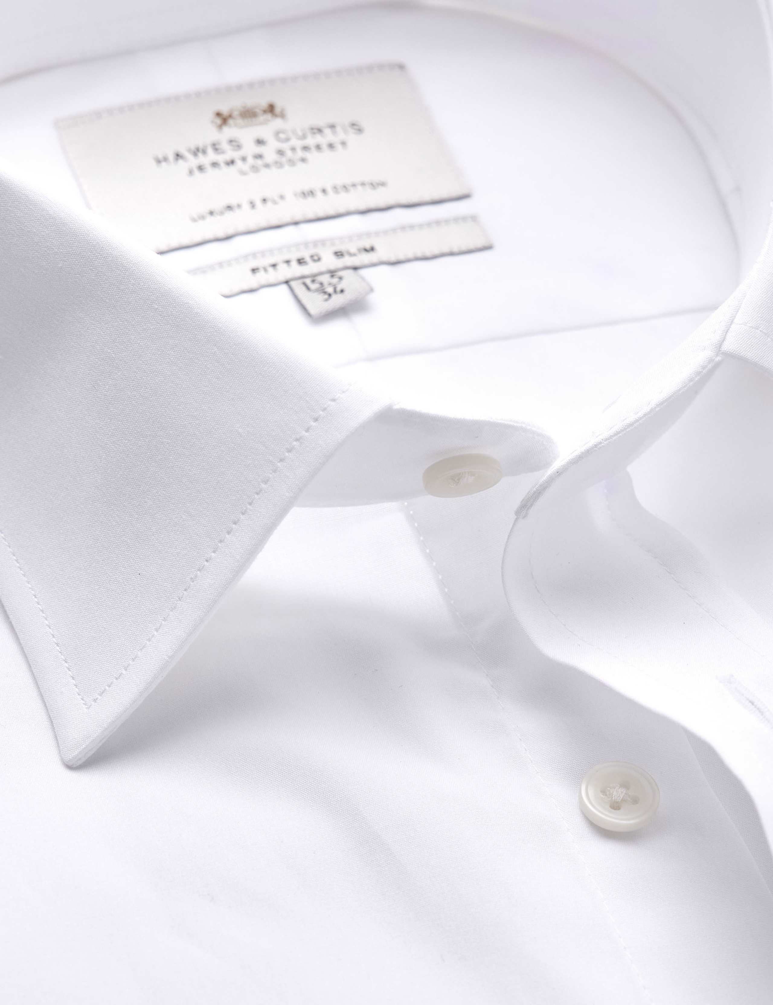 Fitted Slim Easy Iron Pure Cotton Shirt 3 of 3