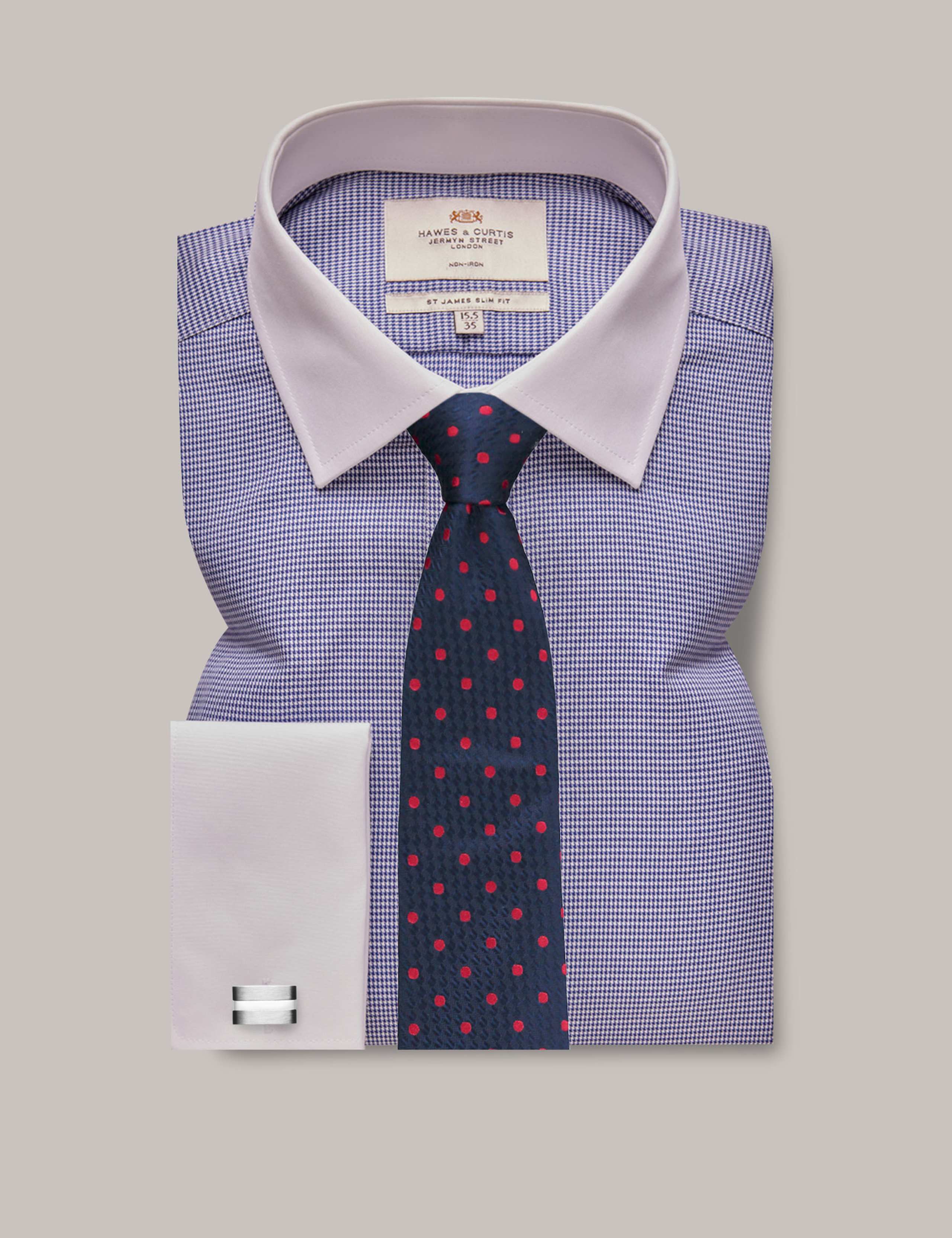 Slim Fit Non Iron Pure Cotton Check Shirt 3 of 4