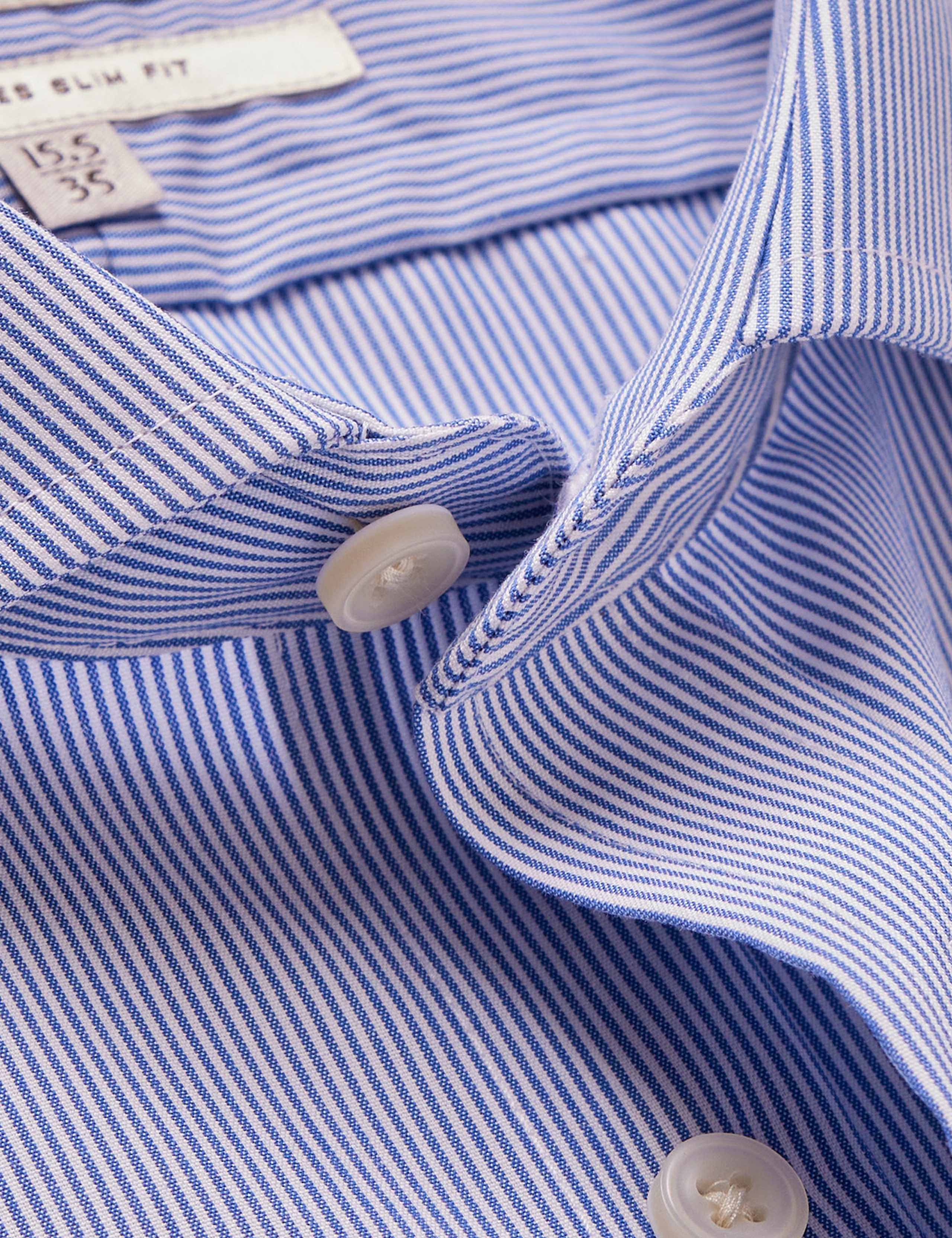Slim Fit Non Iron Pure Cotton Striped Shirt 3 of 3