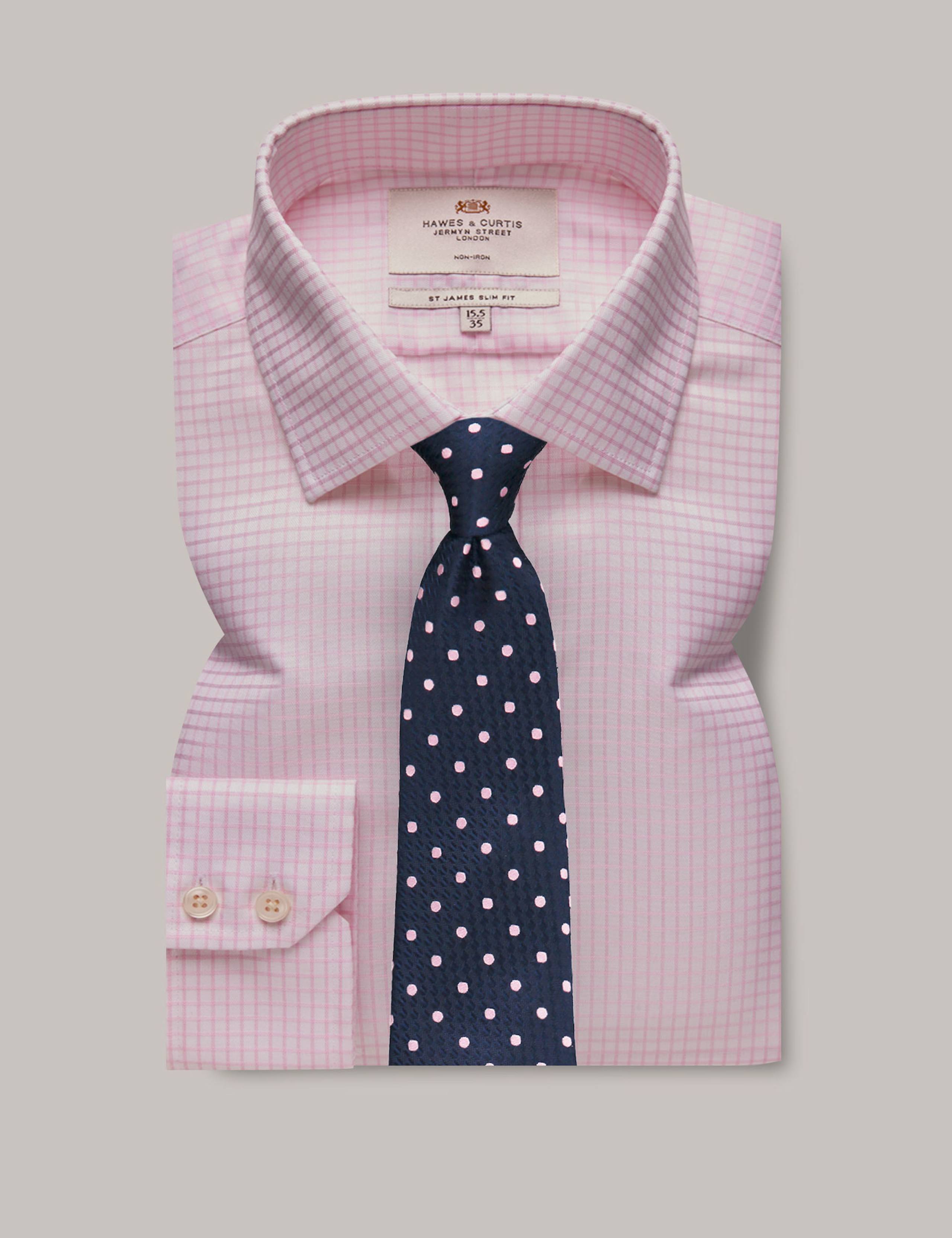 Slim Fit Non Iron Pure Cotton Check Shirt 2 of 2