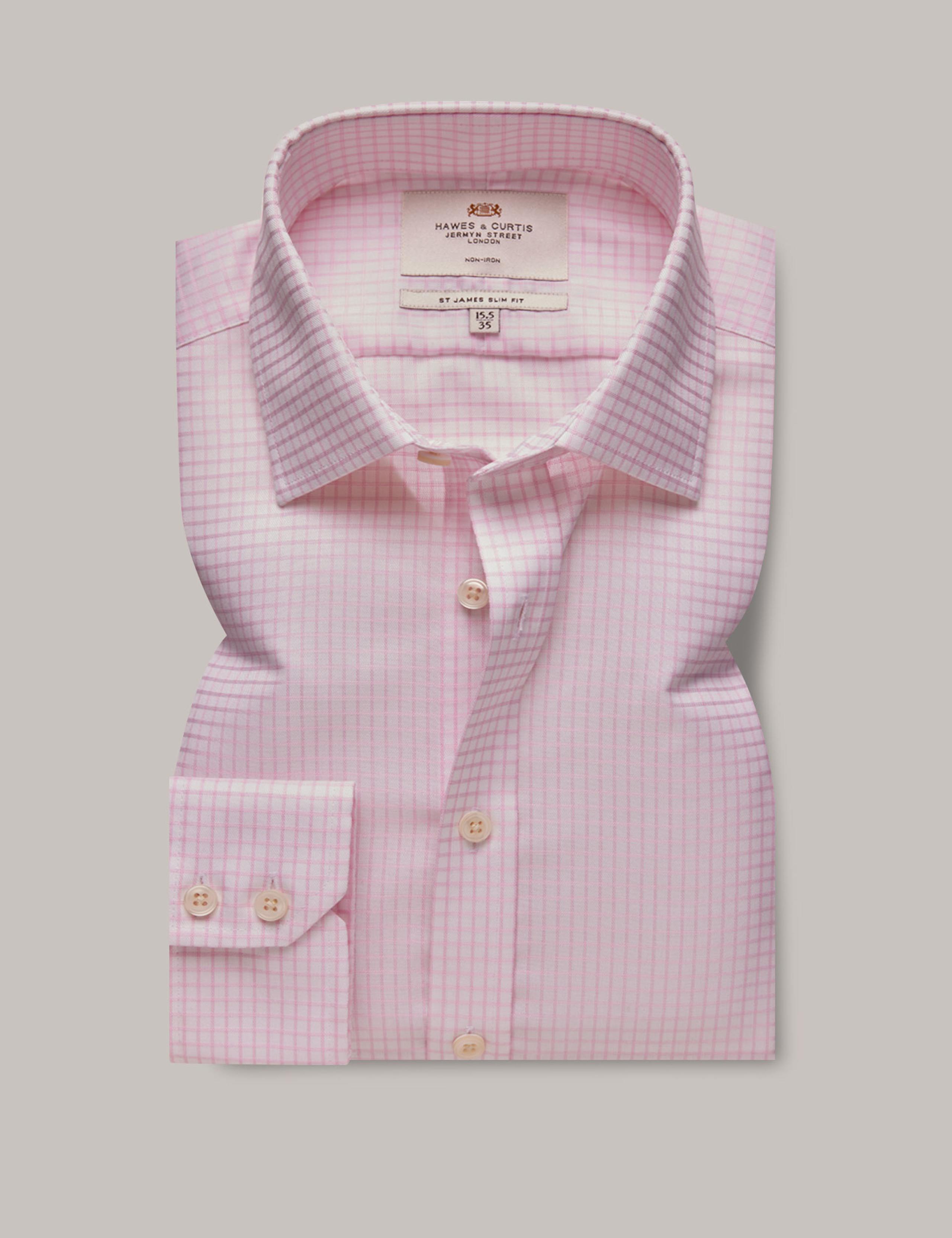 Slim Fit Non Iron Pure Cotton Check Shirt 1 of 2