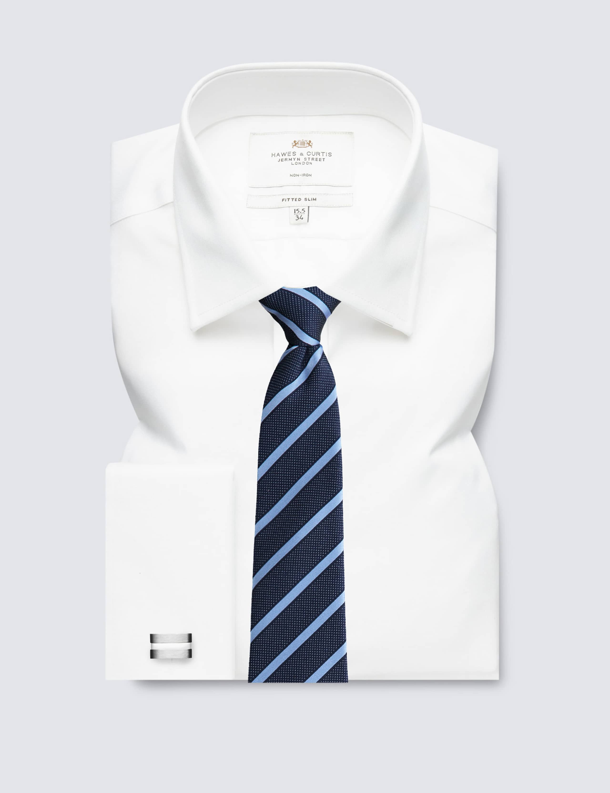 Fitted Slim Non Iron Pure Cotton Twill Shirt 2 of 3