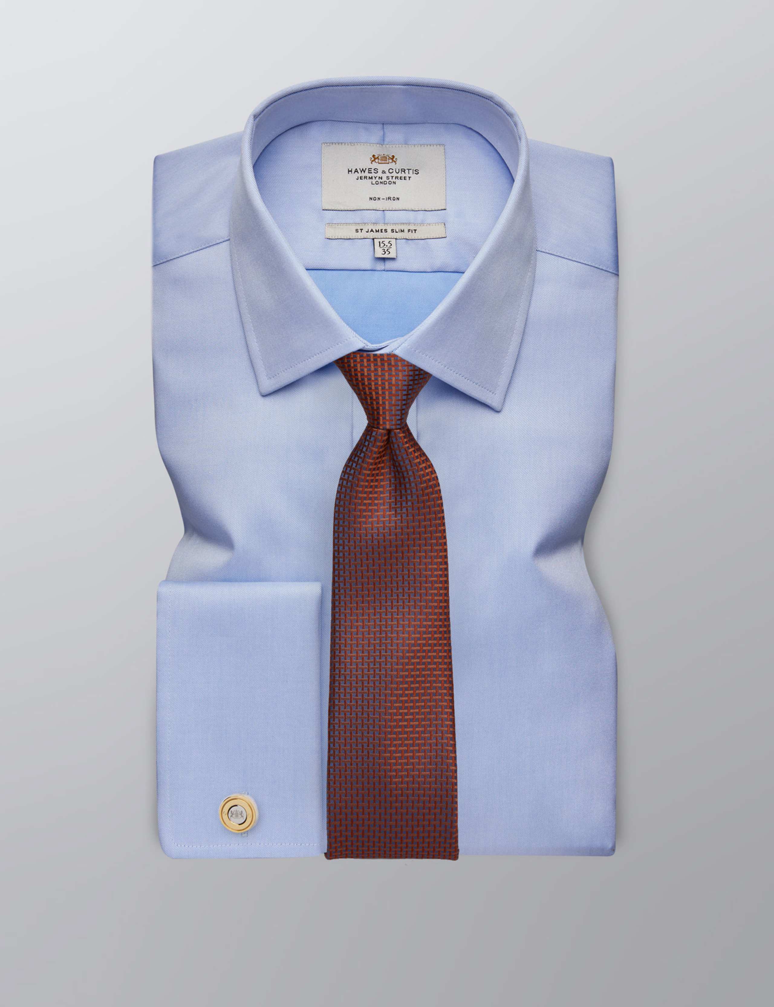 Slim Fit Non Iron Pure Cotton Twill Shirt 2 of 3