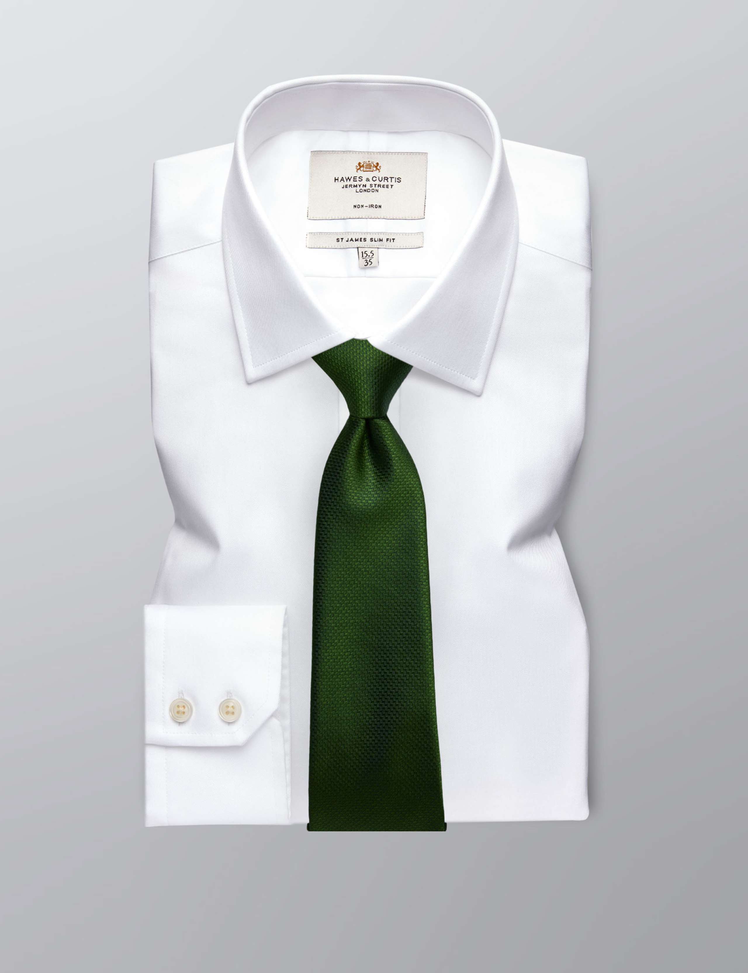 Slim Fit Non Iron Pure Cotton Twill Shirt 2 of 3