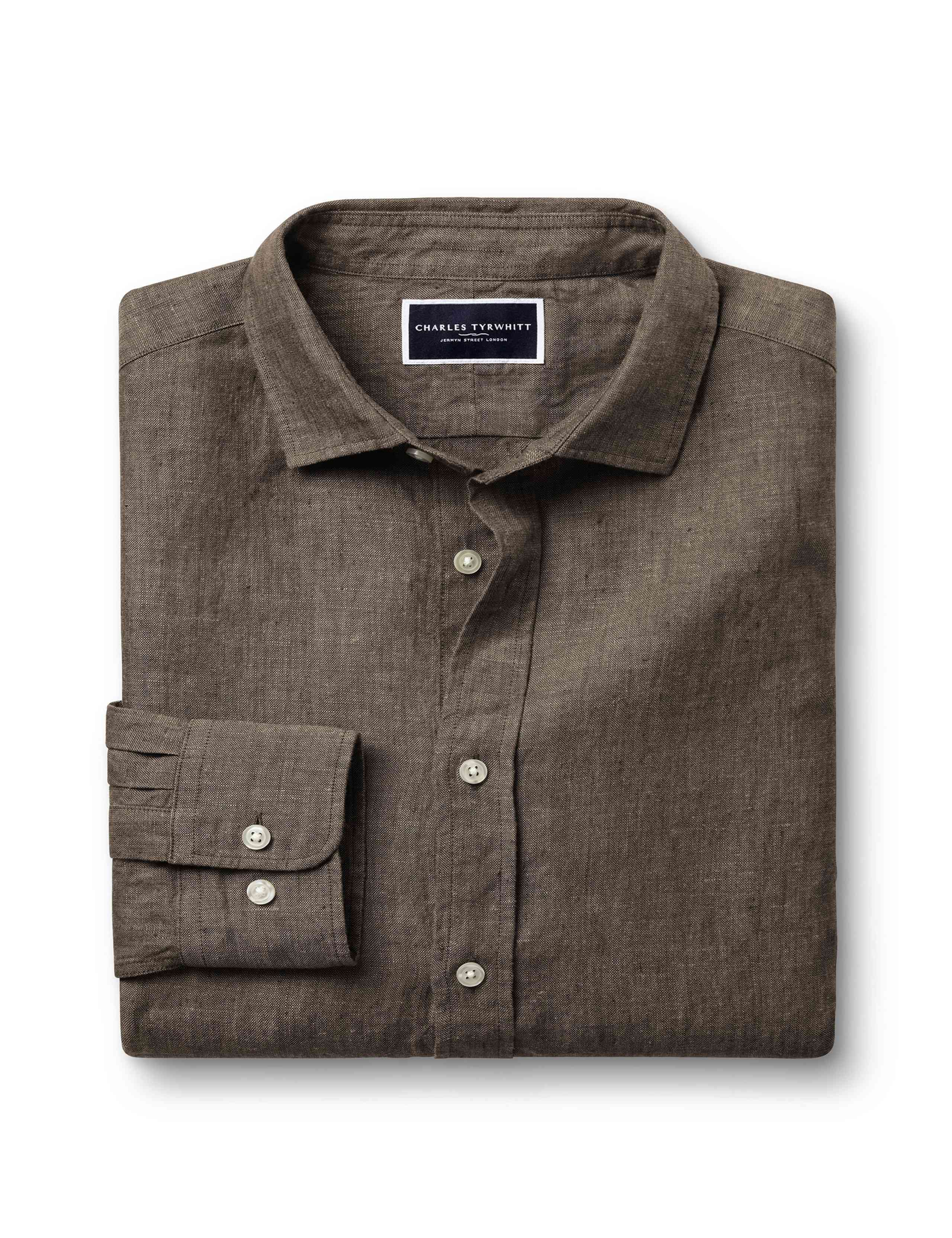 Slim Fit Pure Linen Shirt 2 of 6