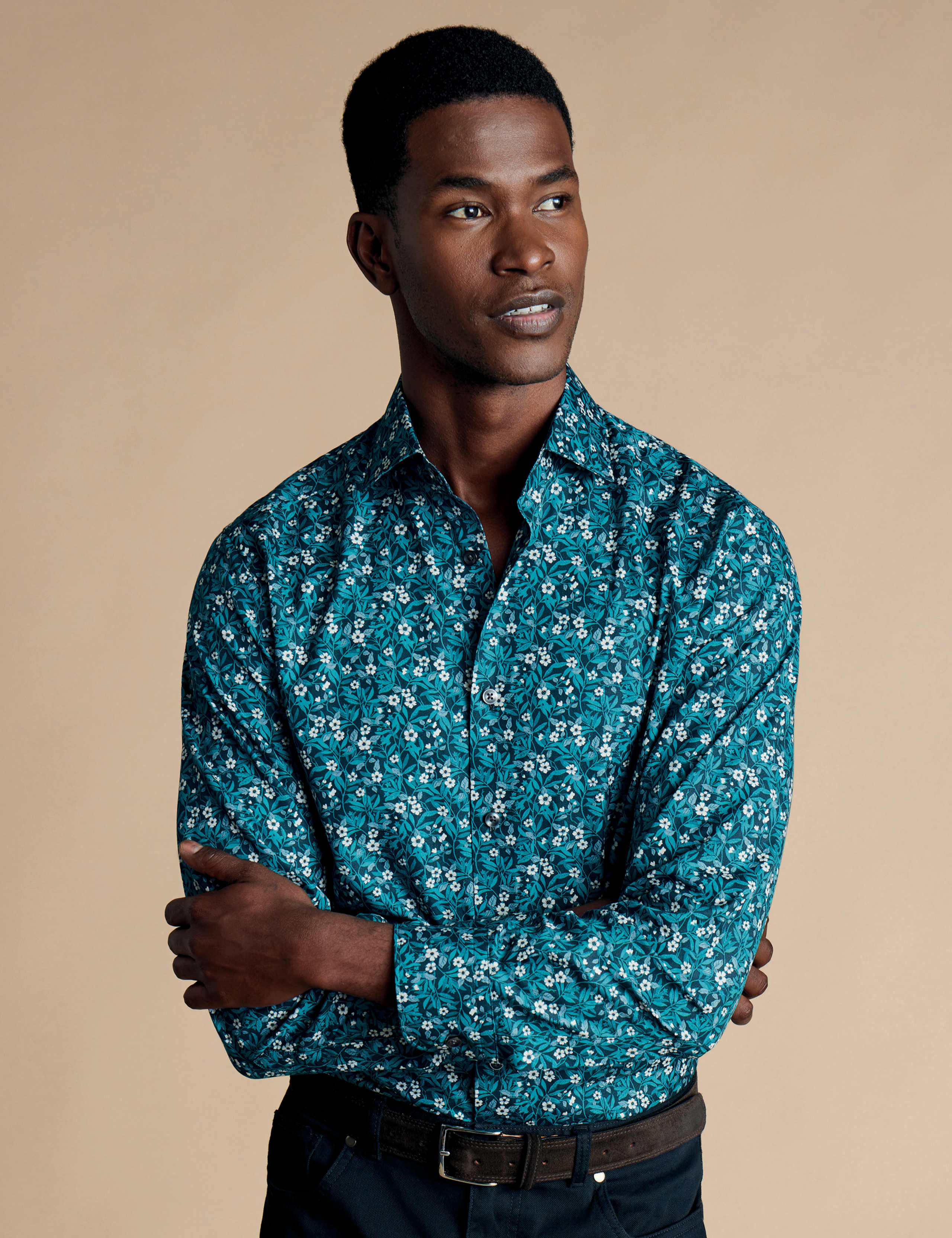 Slim Fit Pure Cotton Floral Shirt 3 of 7