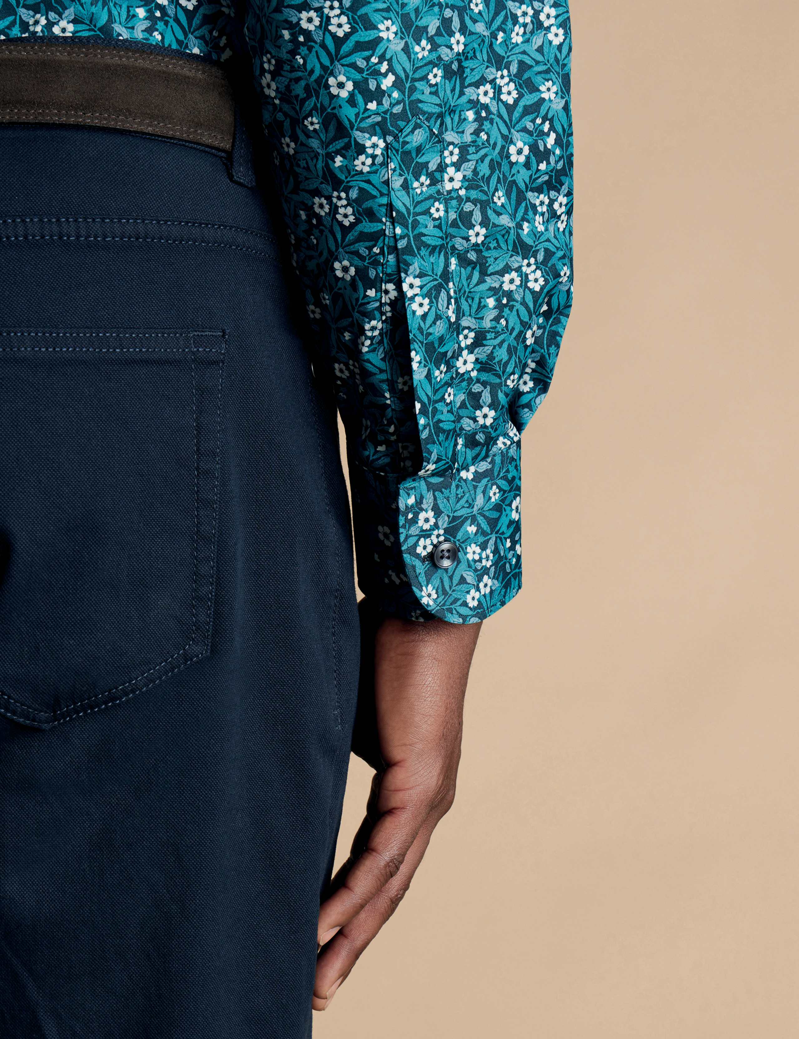 Slim Fit Pure Cotton Floral Shirt 5 of 7