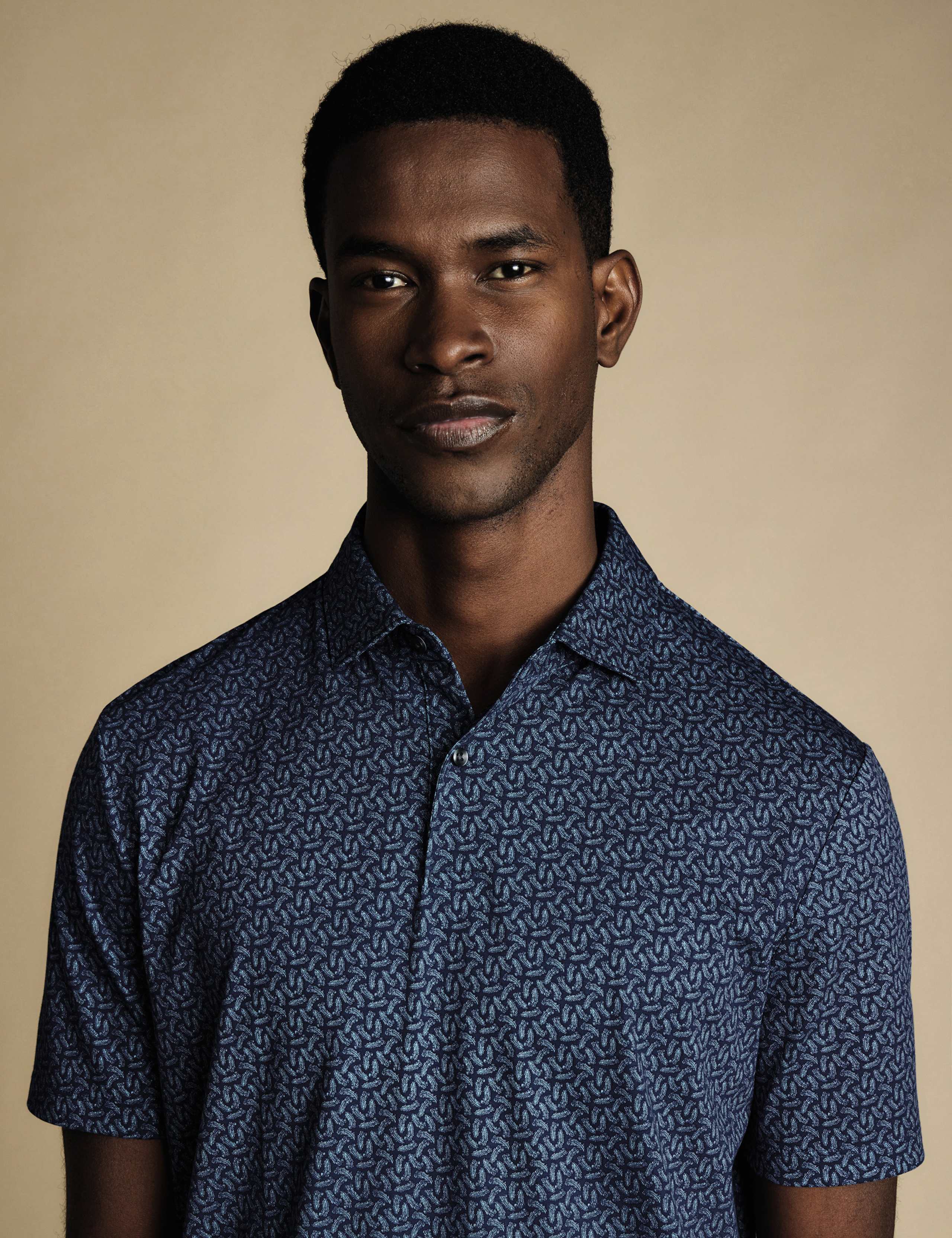 Cotton Rich Pattern Polo Shirt 4 of 5