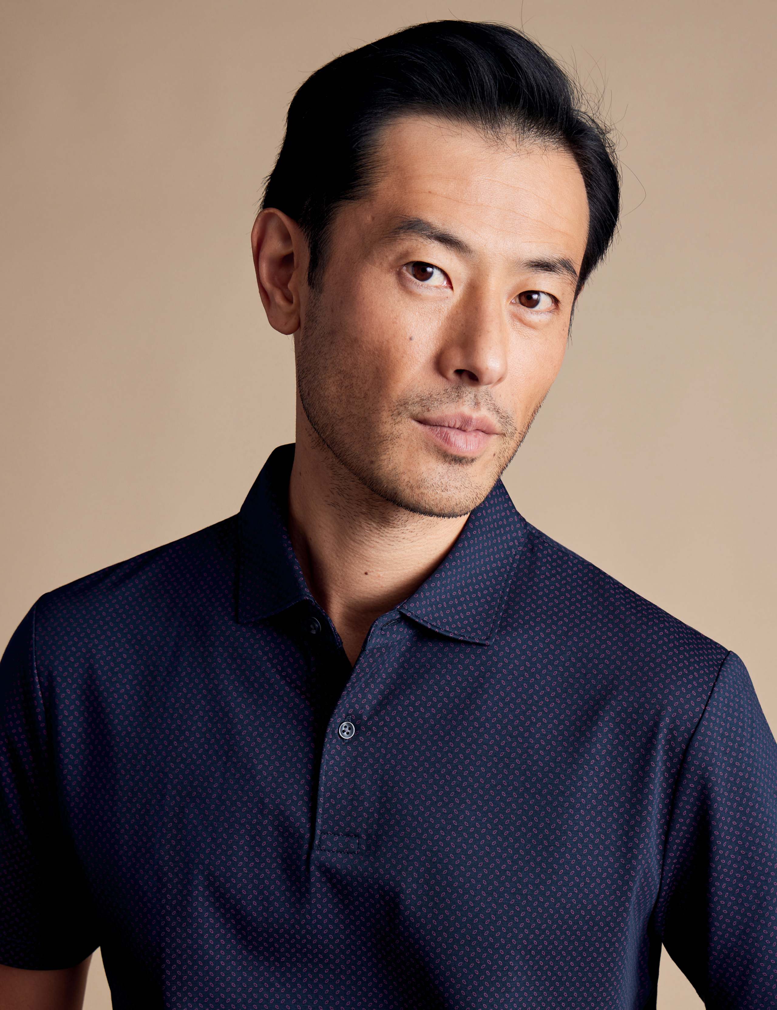 Cotton Rich Geometric Polo Shirt 3 of 6