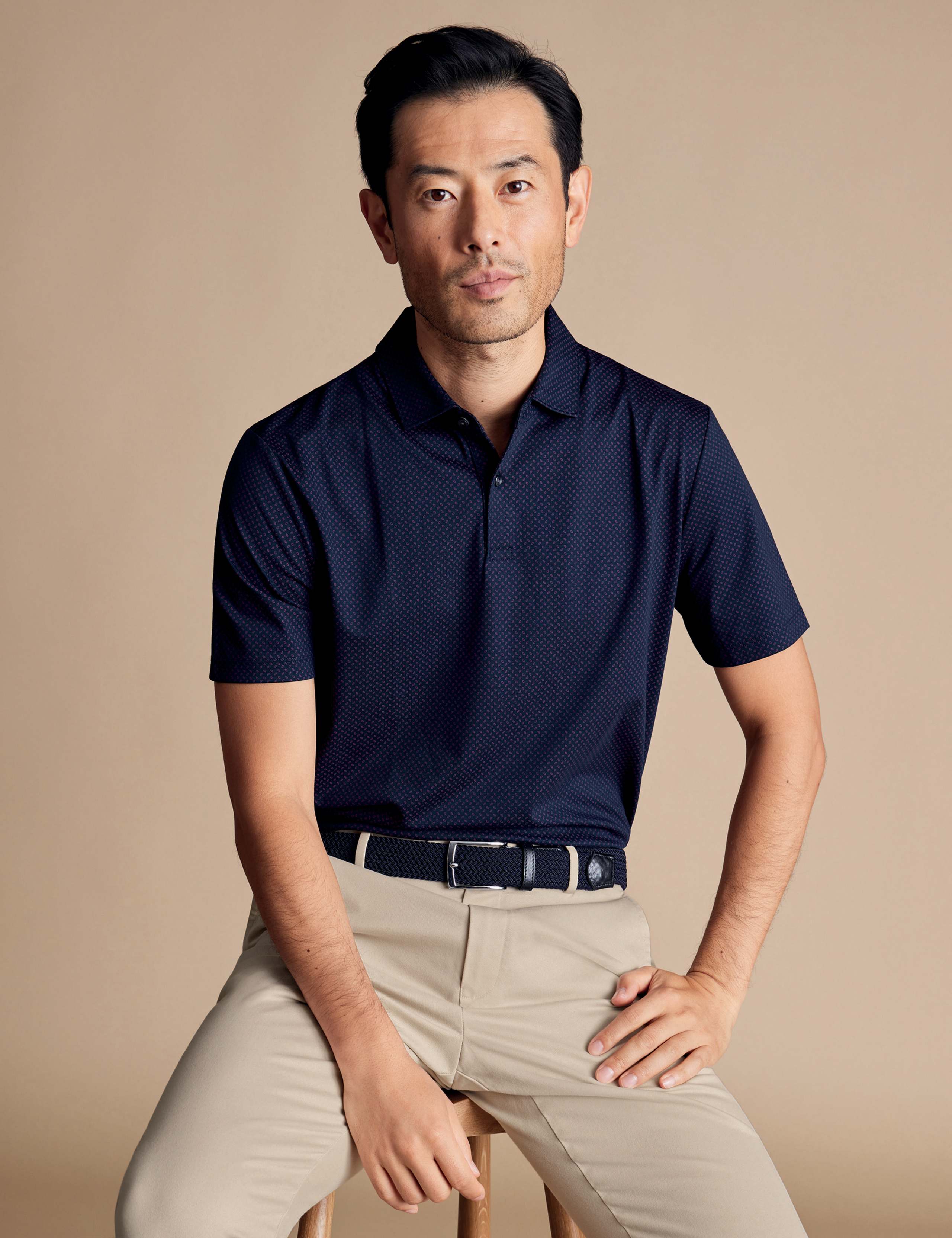 Cotton Rich Geometric Polo Shirt 4 of 6