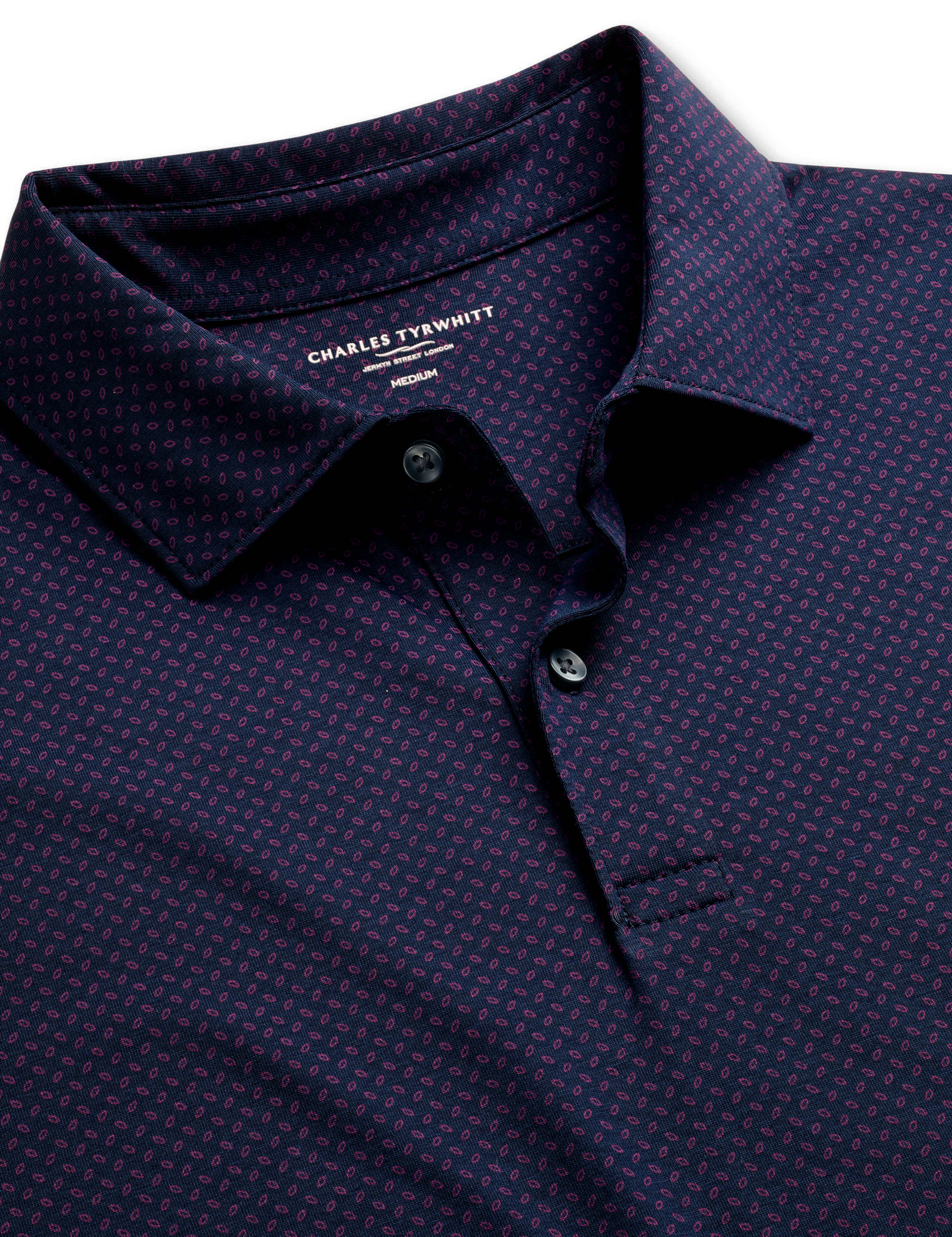 Cotton Rich Geometric Polo Shirt 5 of 6