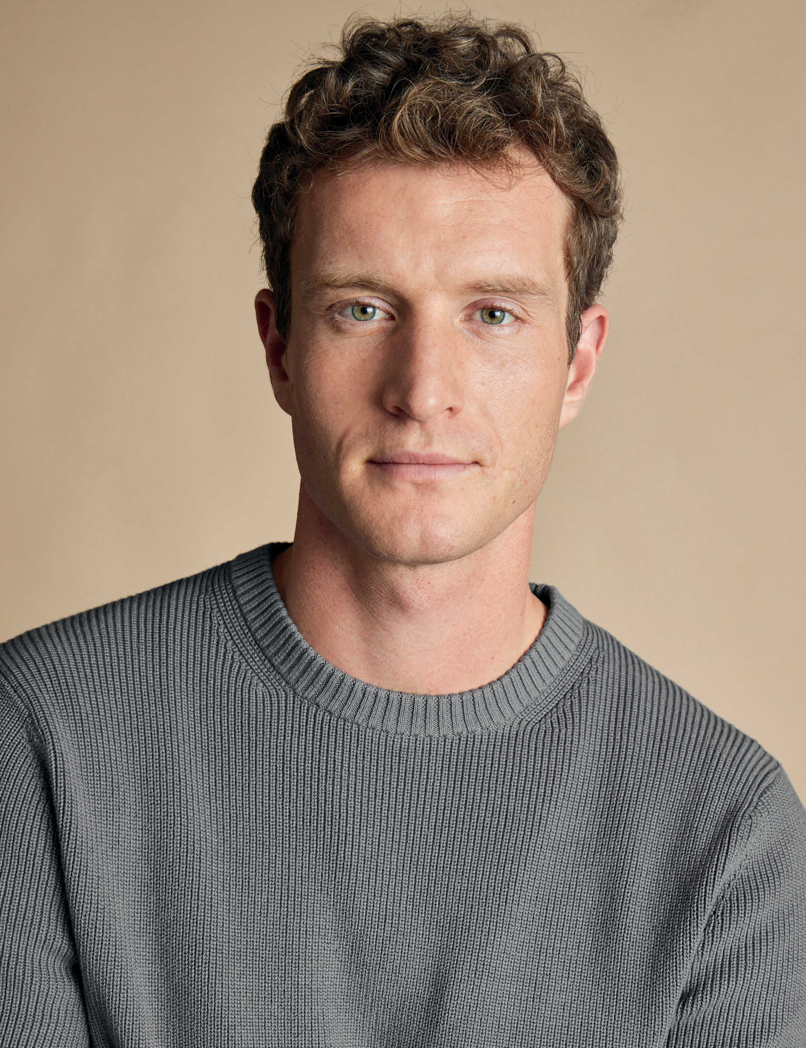 Pure Cotton Ribbed Crew Neck Jumper 3 of 6