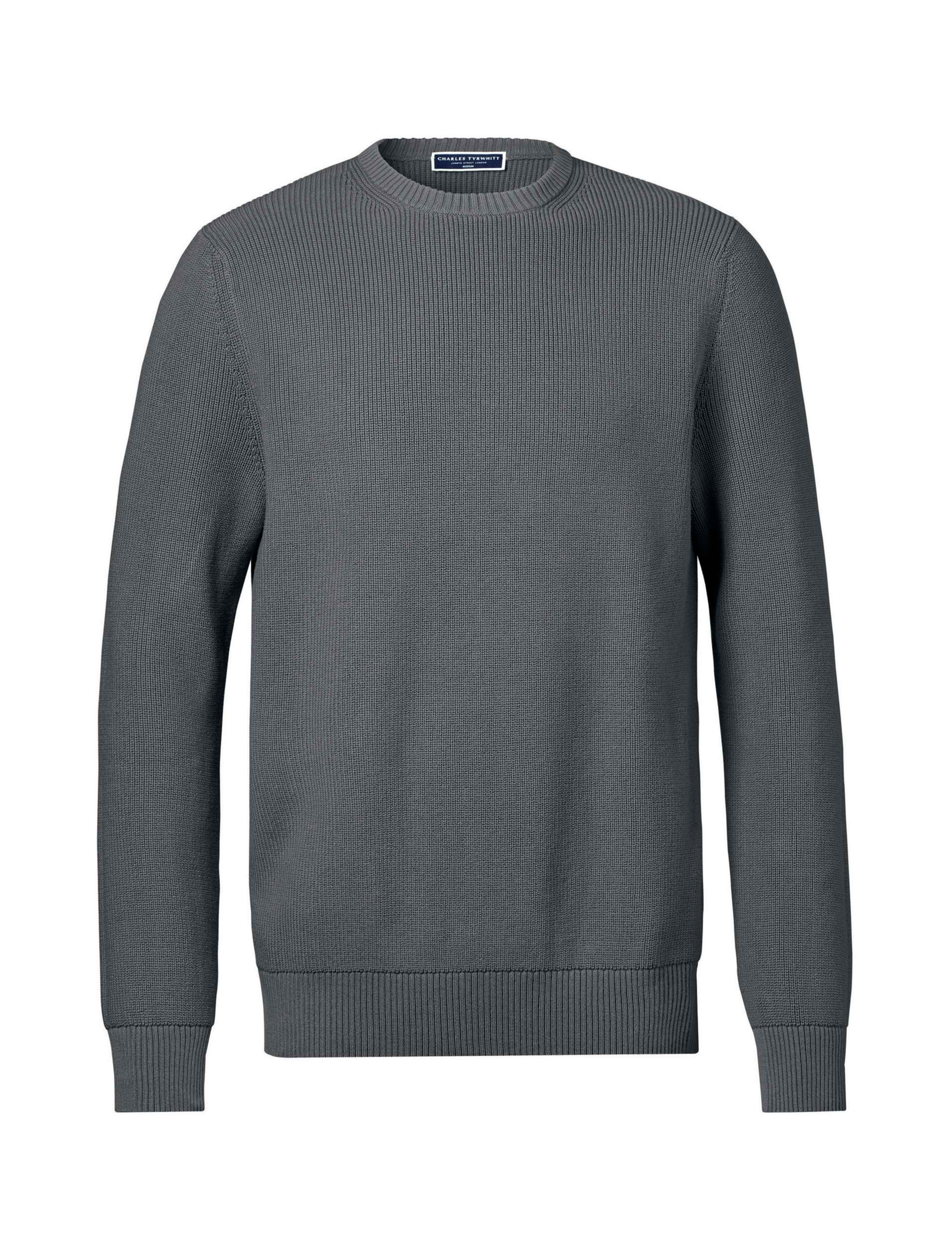 Pure Cotton Ribbed Crew Neck Jumper 2 of 6