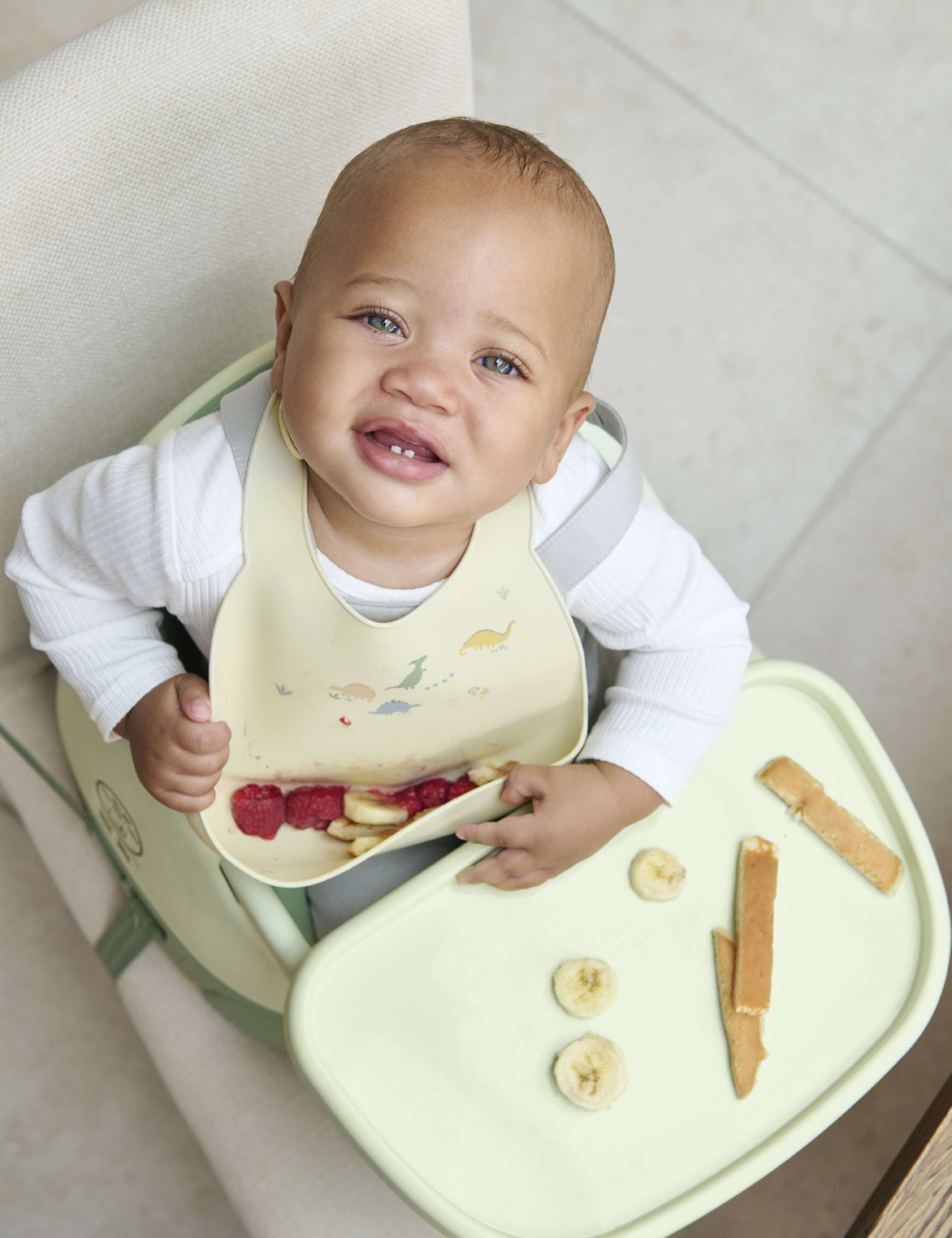 2pk Plain & Dinosaur Dribble Bibs 3 of 4