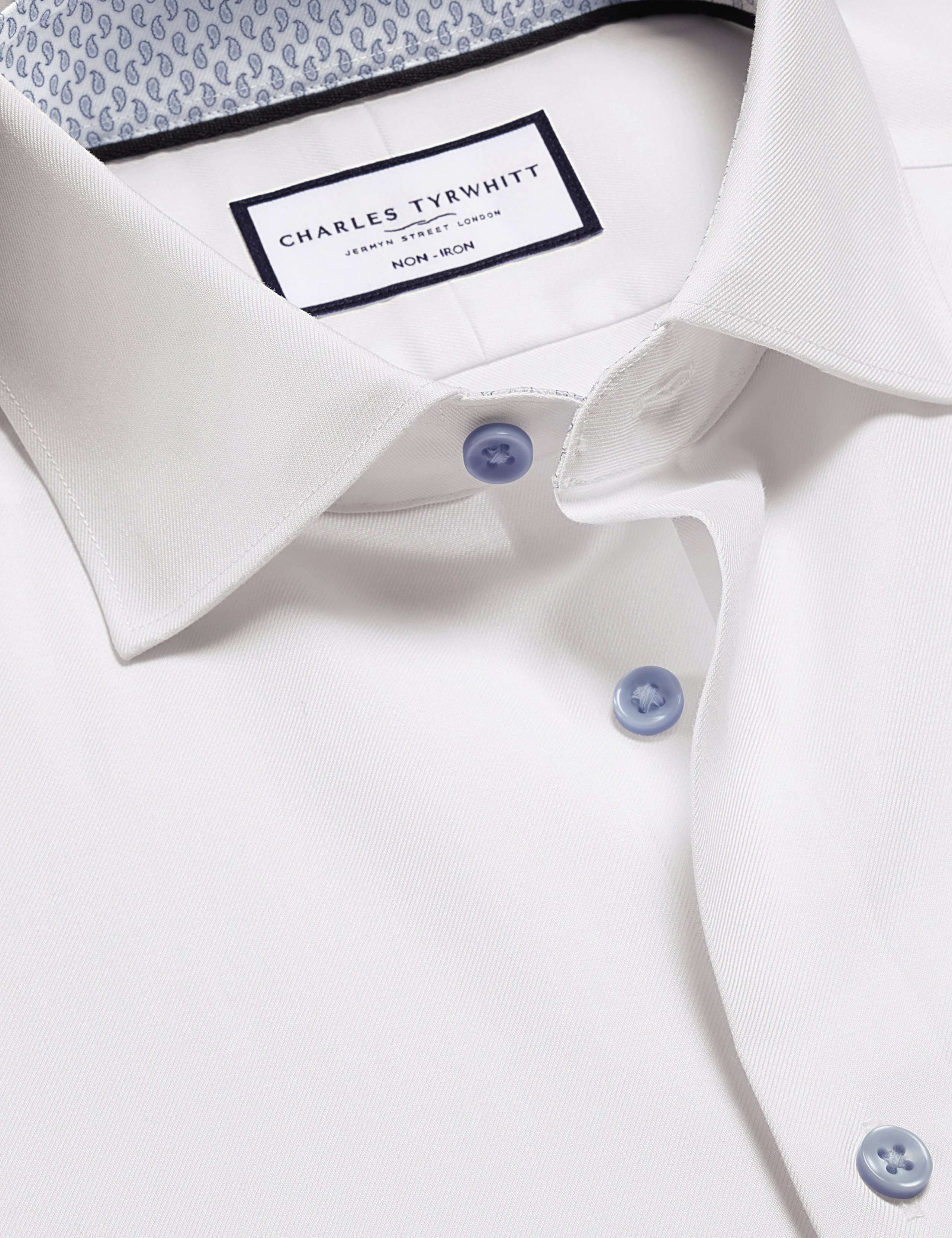 Non Iron Slim Fit Pure Cotton Shirt 2 of 3