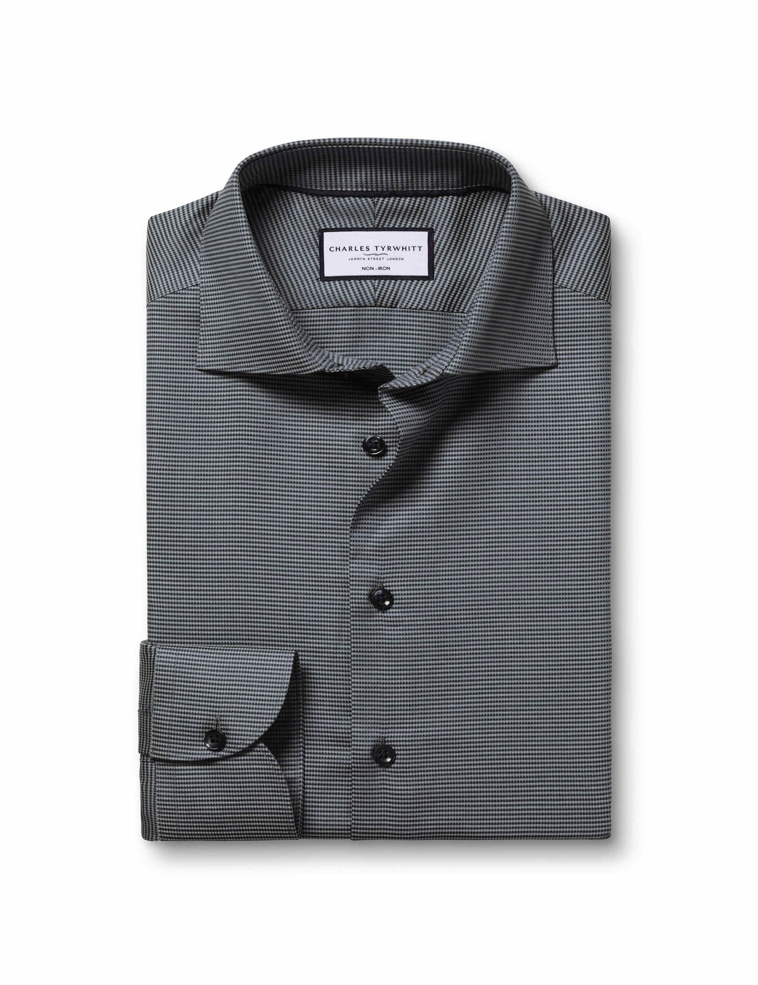 Non Iron Slim Fit Pure Cotton Stretch Shirt 2 of 6