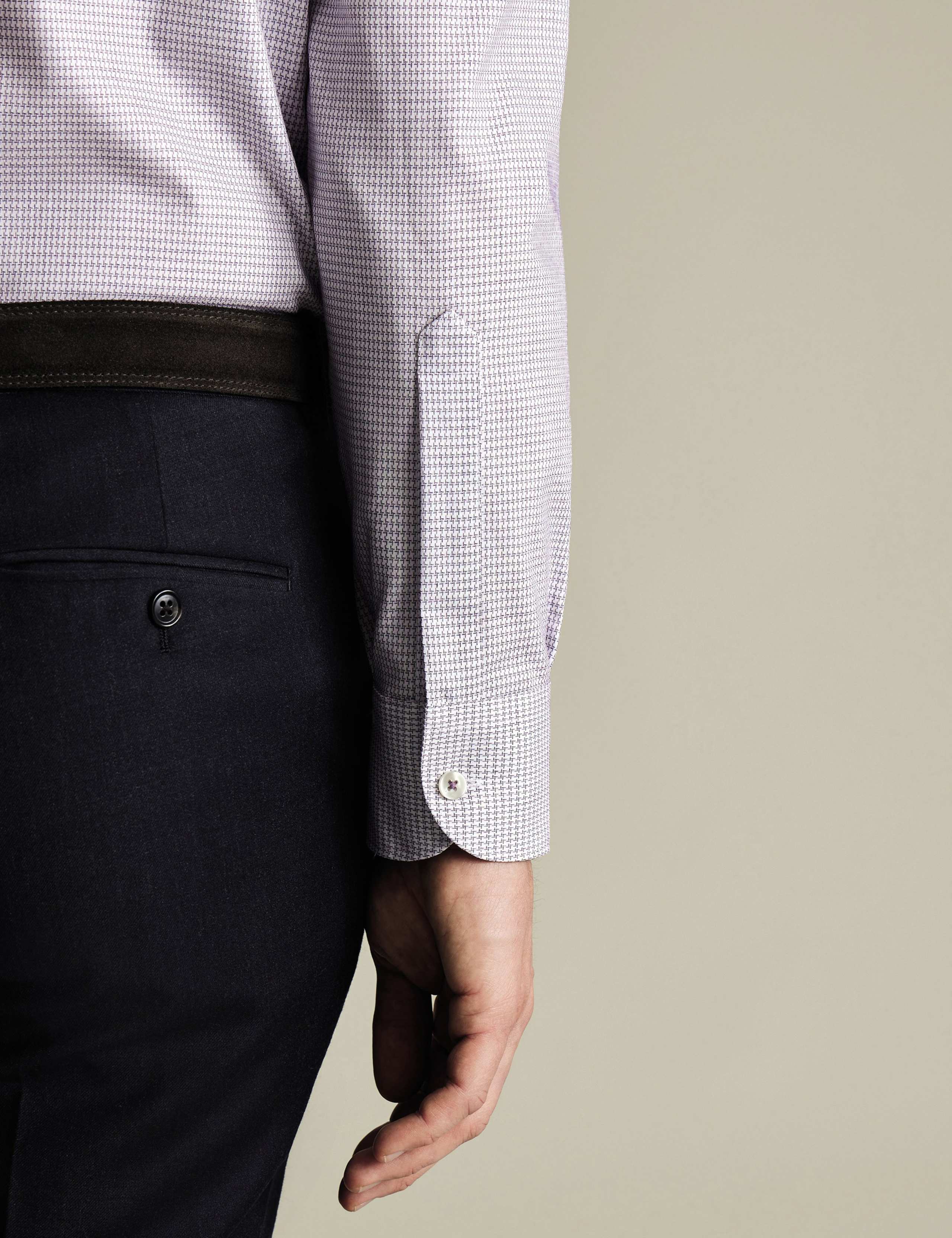 Non Iron Slim Fit Pure Cotton Stretch Shirt 4 of 6