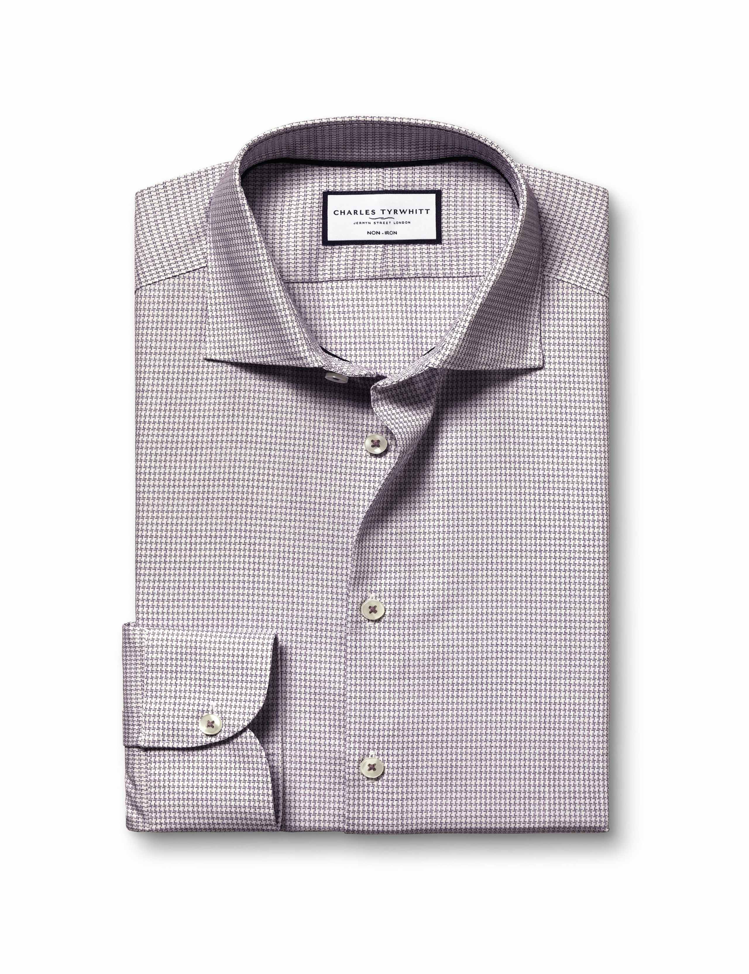 Non Iron Slim Fit Pure Cotton Stretch Shirt 2 of 6