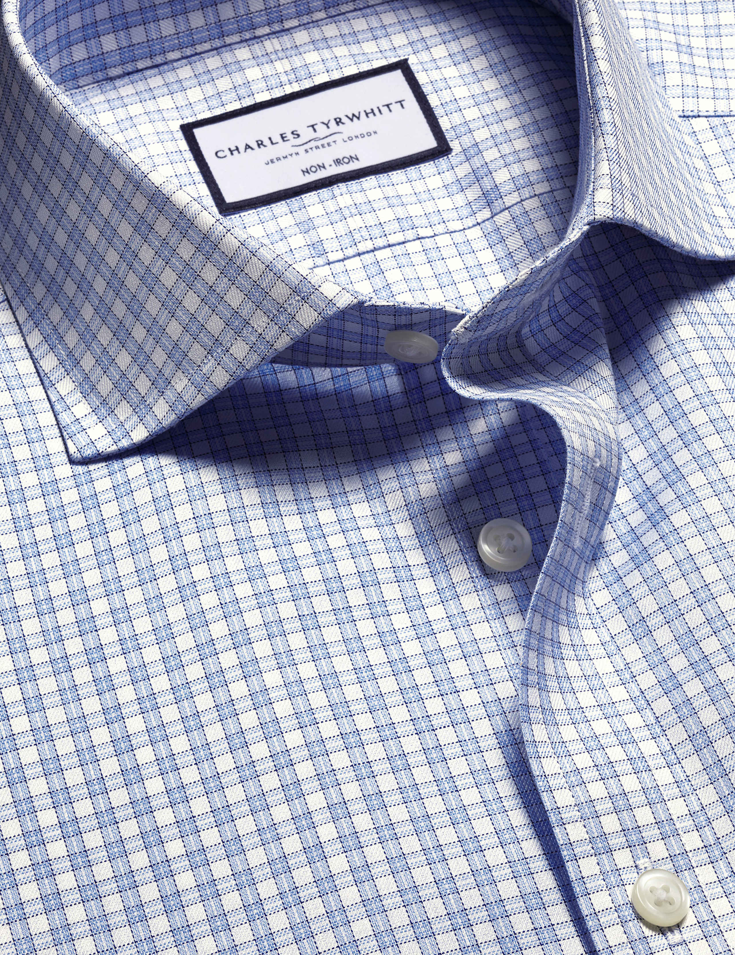 Non Iron Slim Fit Pure Cotton Check Shirt 5 of 6