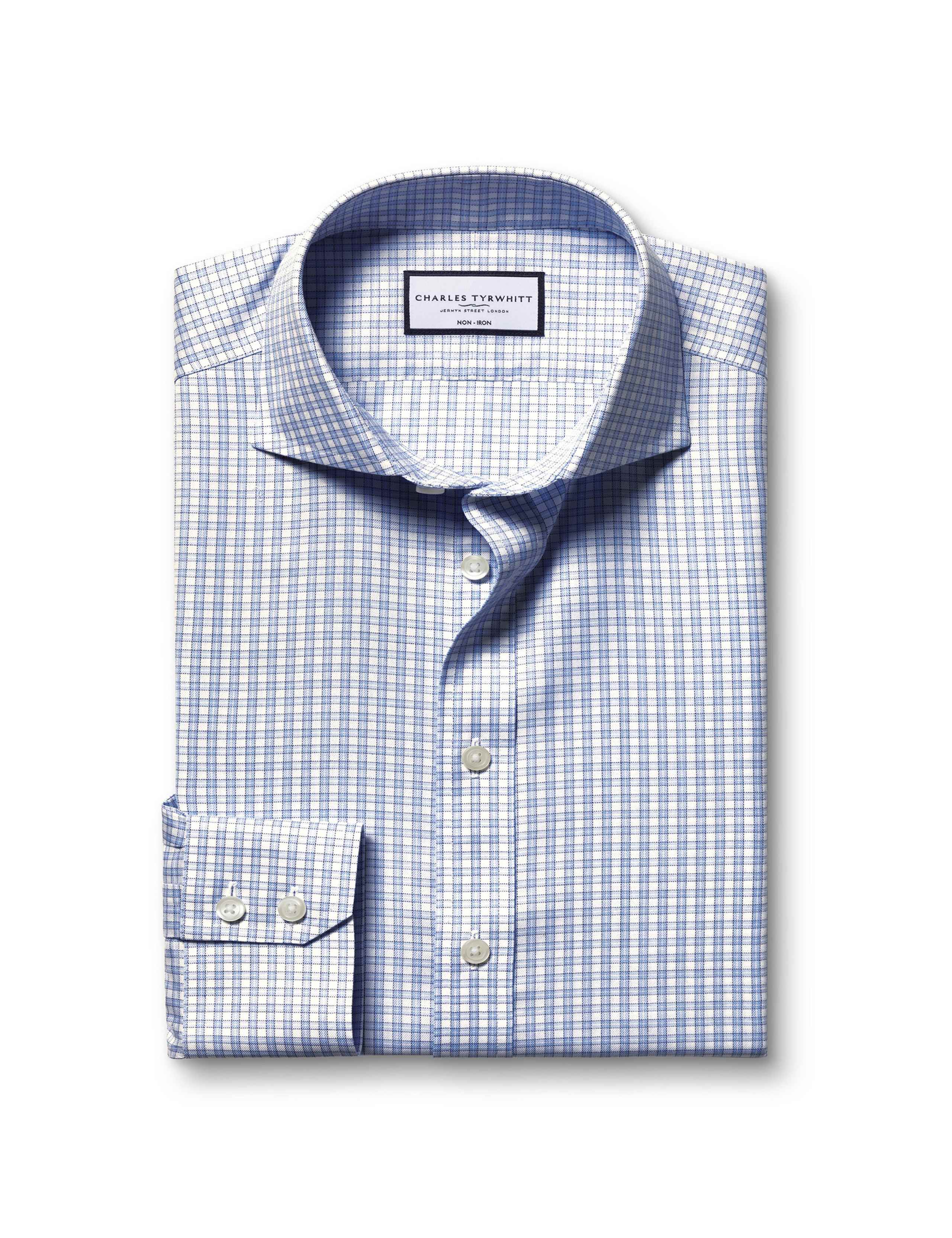 Non Iron Slim Fit Pure Cotton Check Shirt 2 of 6