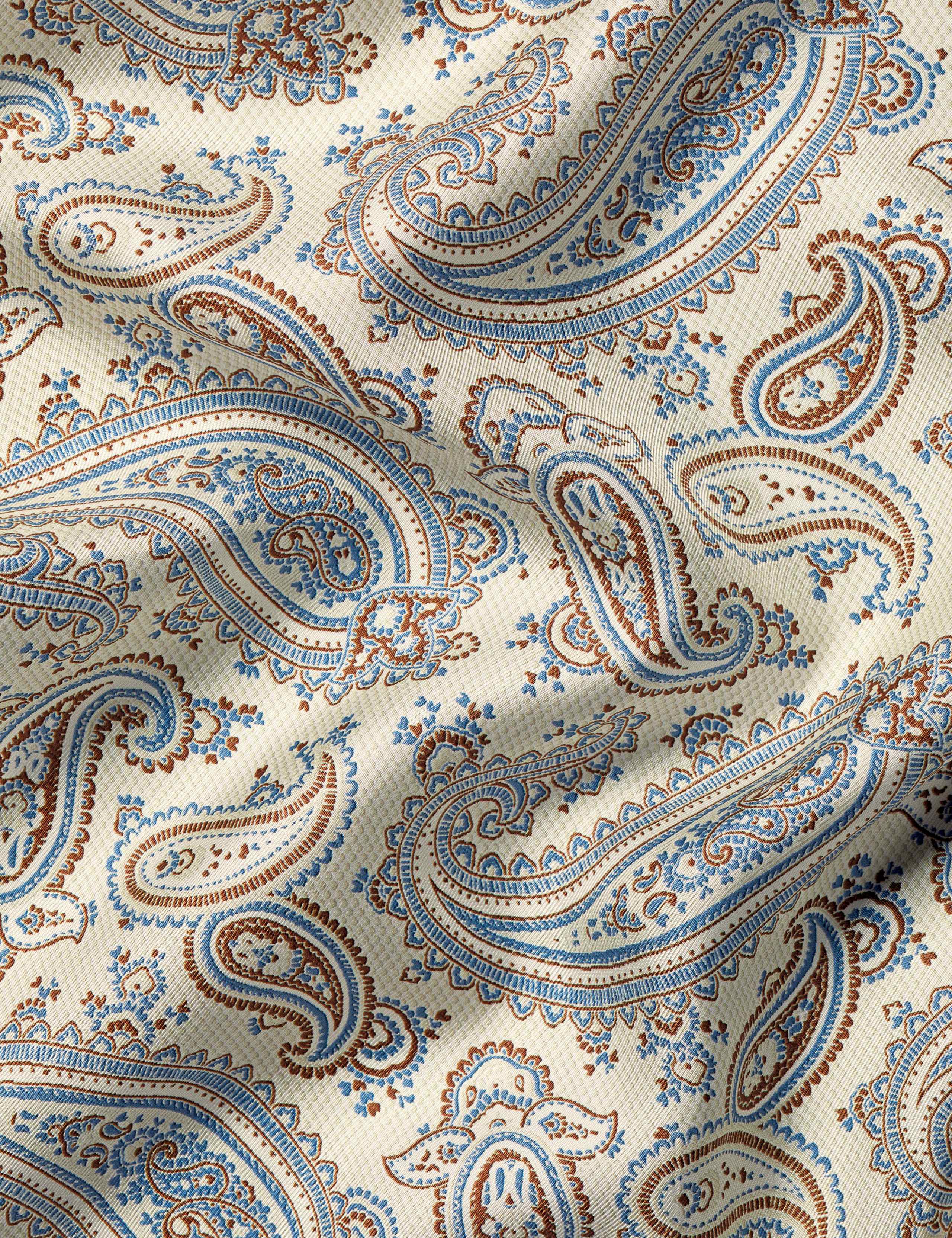 Printed Paisley Pure Silk Pocket Square 3 of 3