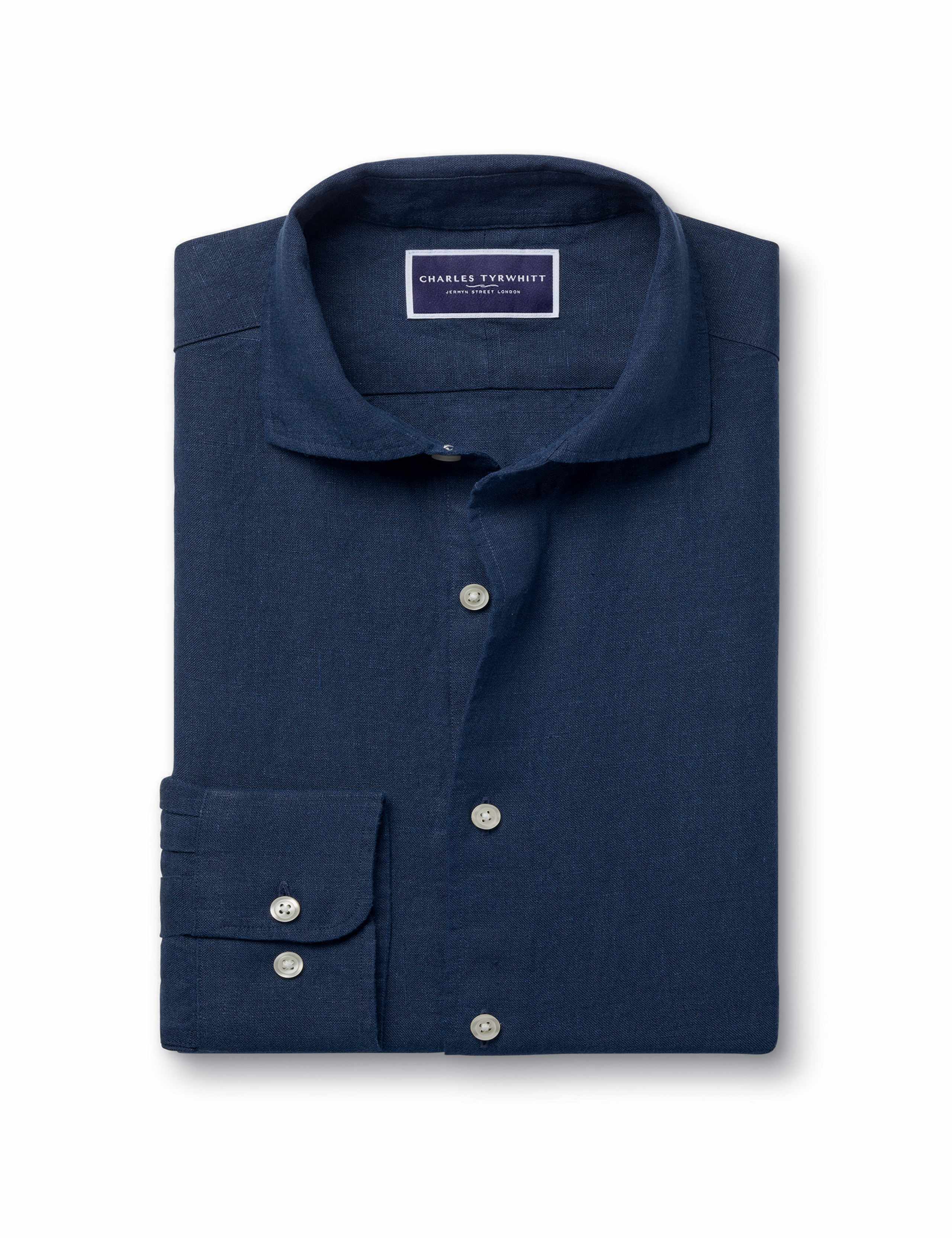 Slim Fit Pure Linen Shirt 2 of 5