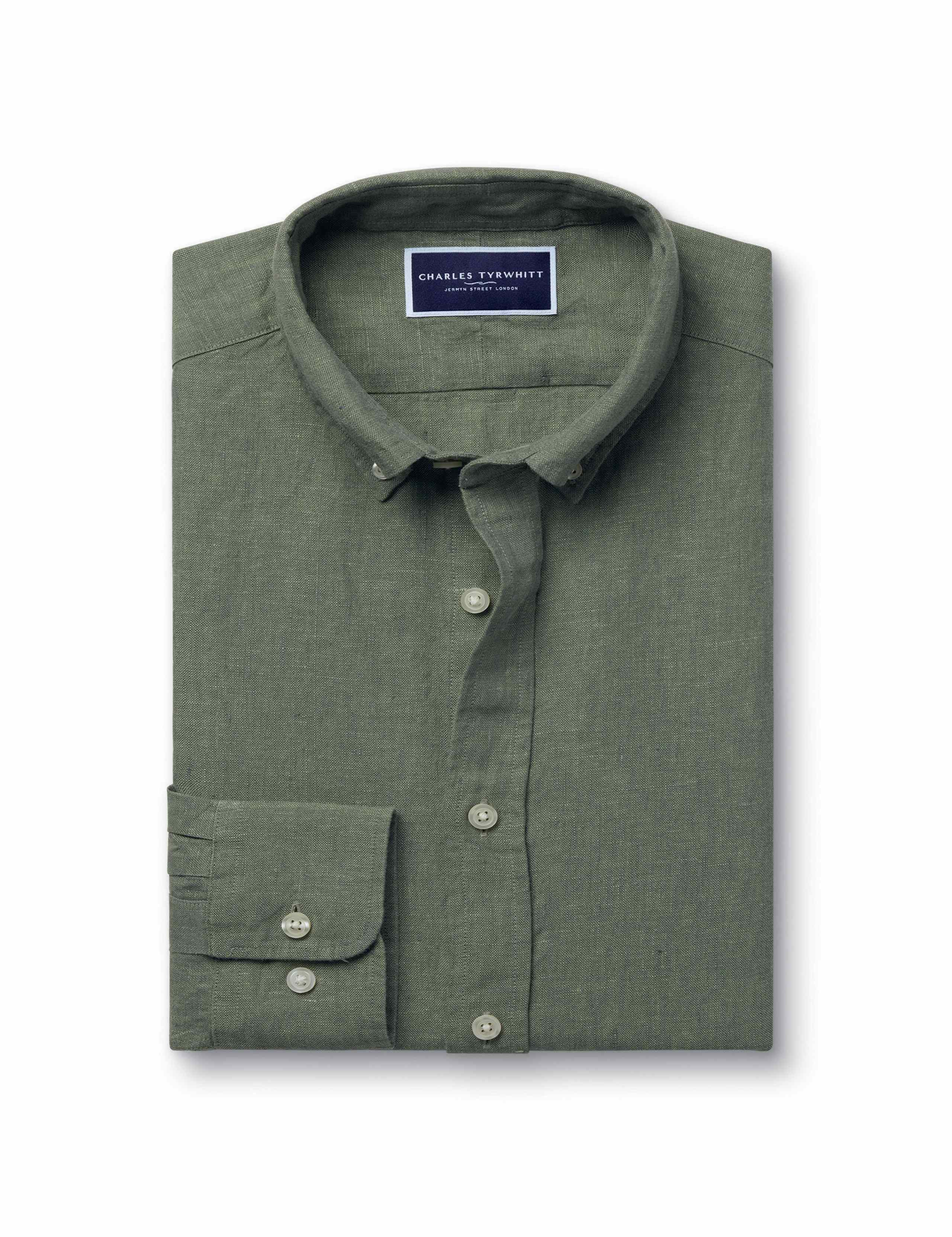 Slim Fit Pure Linen Shirt 2 of 5