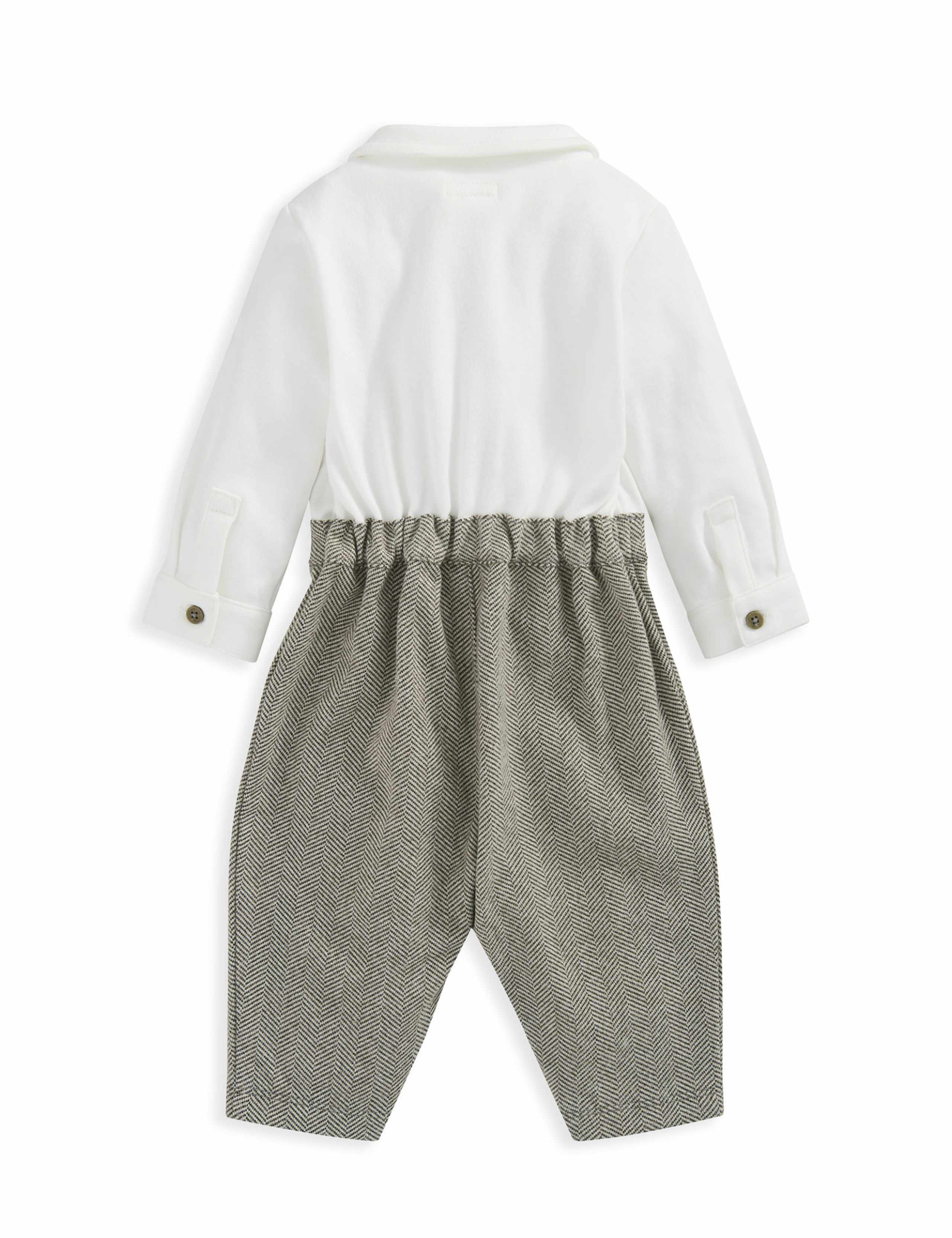 Herringbone Mock Suit Romper (0-18 Mths) 2 of 3