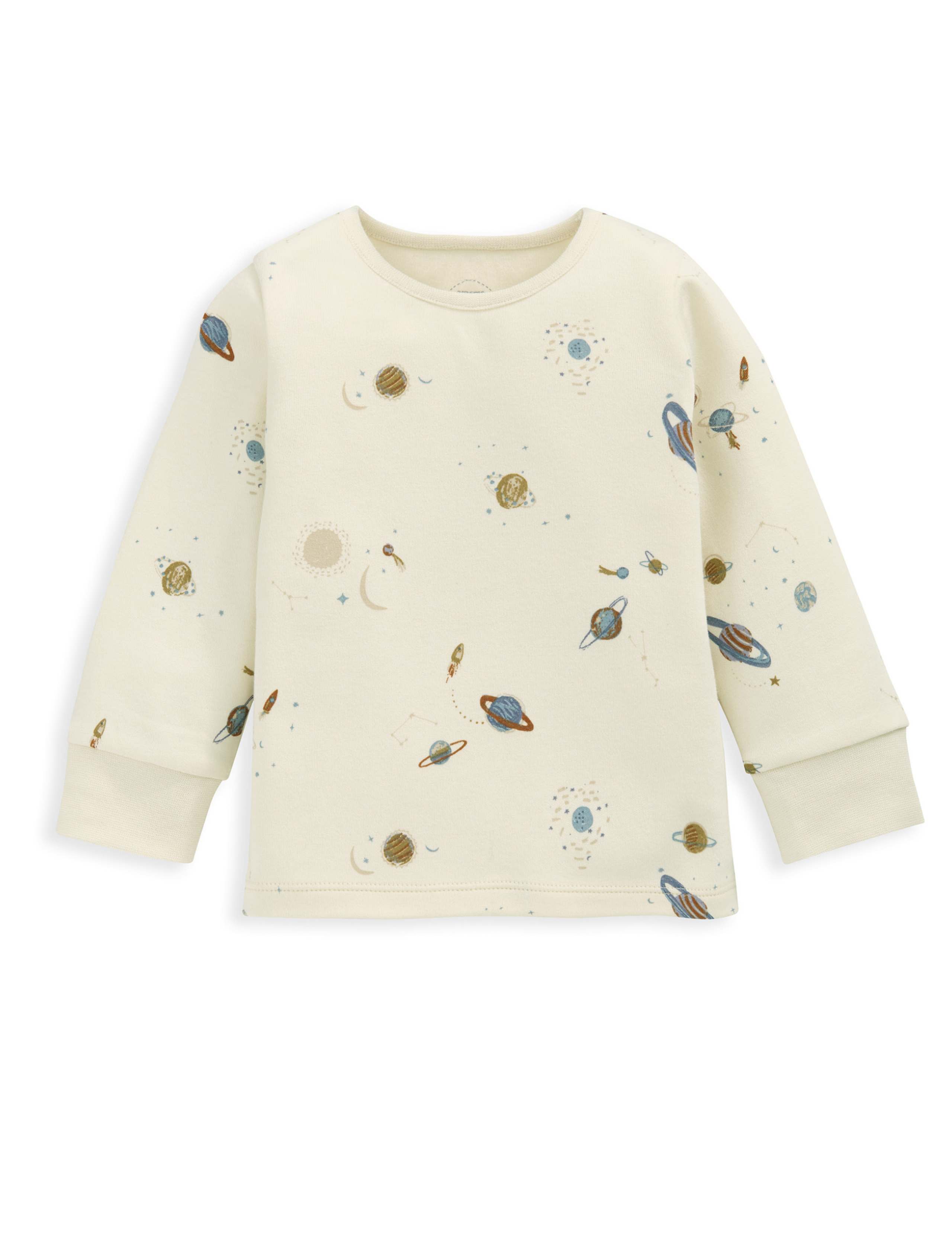 Pure Cotton Planet Print Pyjamas (0-36 Mths) 3 of 4