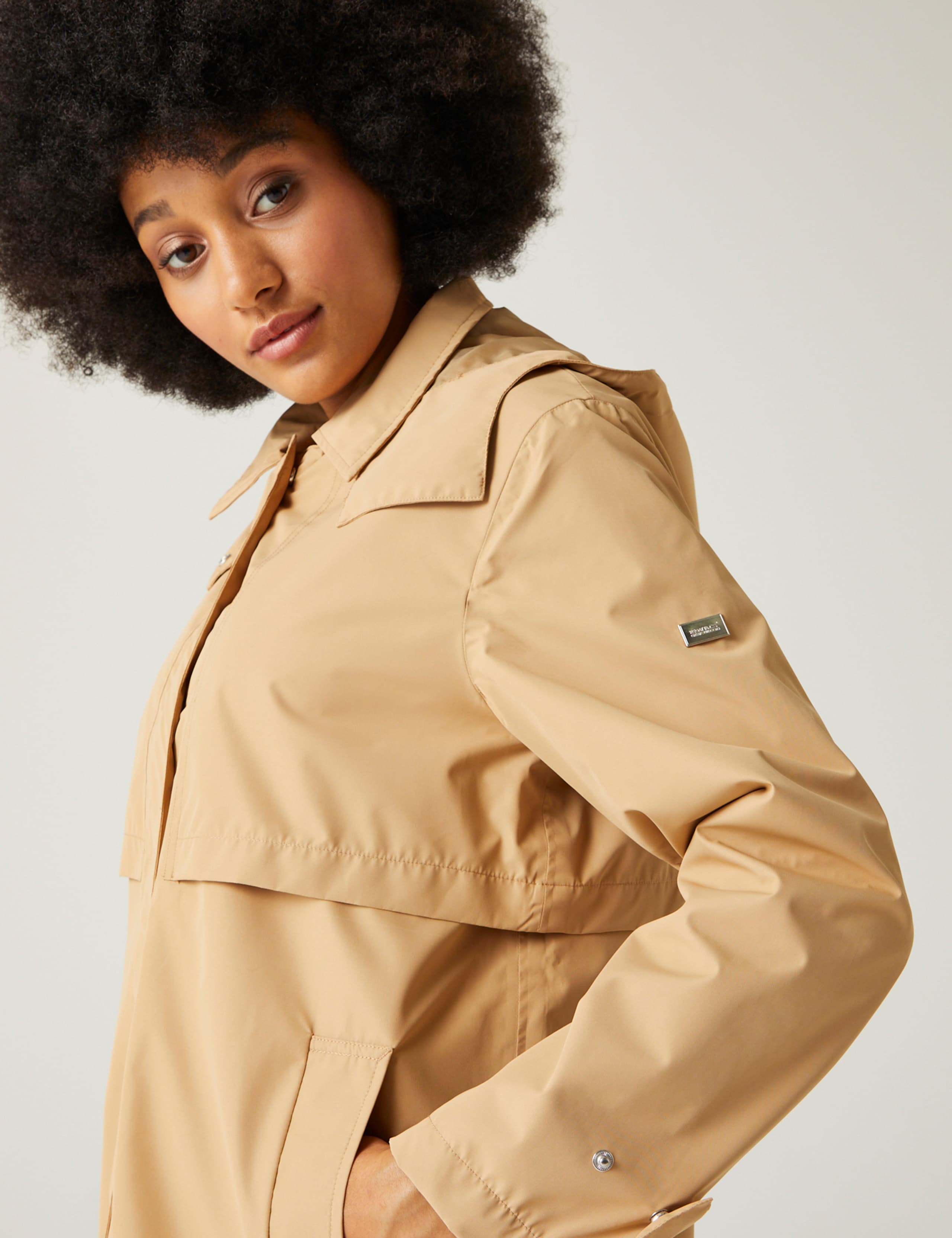 Georgonia Hooded Funnel Neck Raincoat 7 of 10