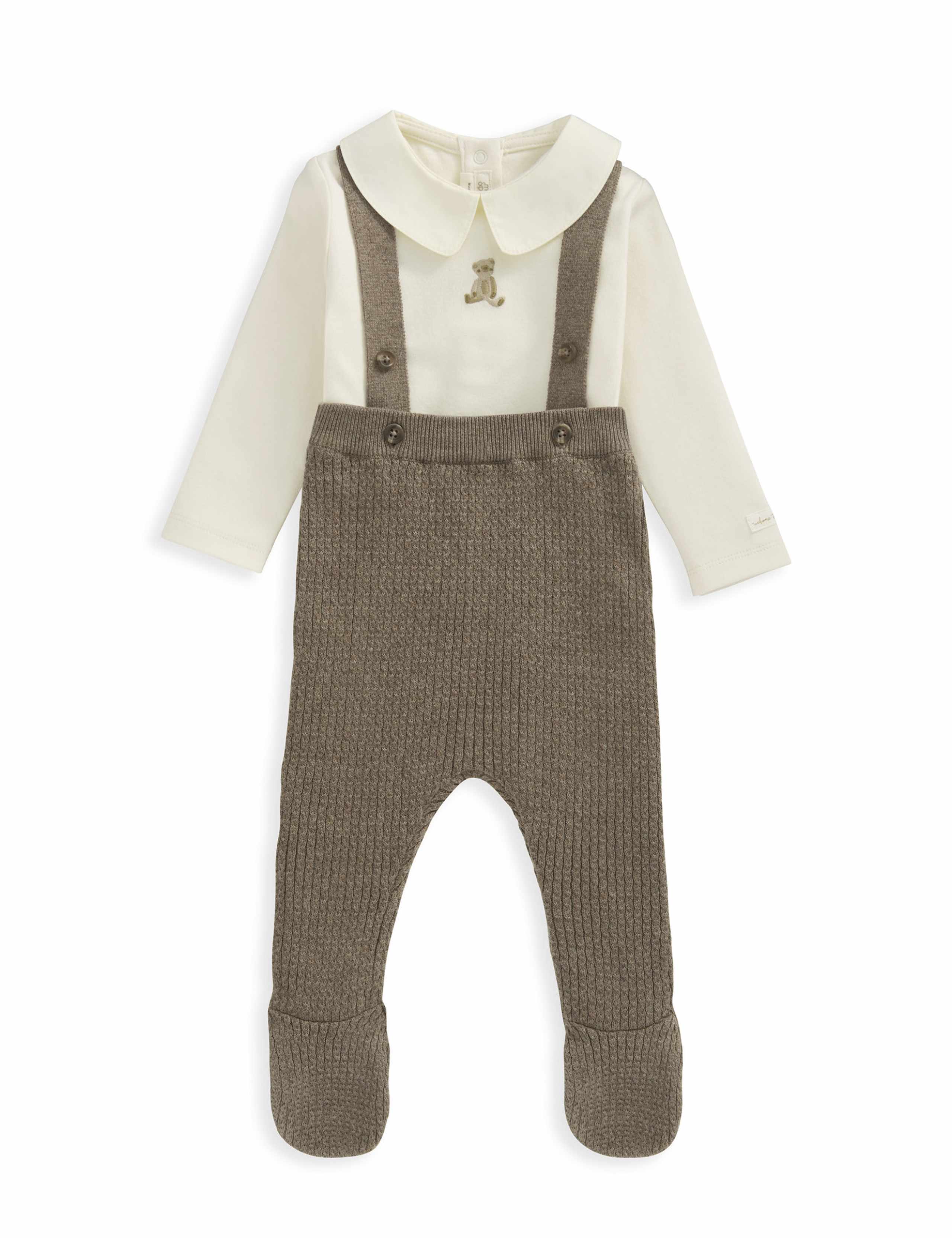 2pc Pure Cotton Teddy Bear Outfit (0-12 Mths) 7 of 7