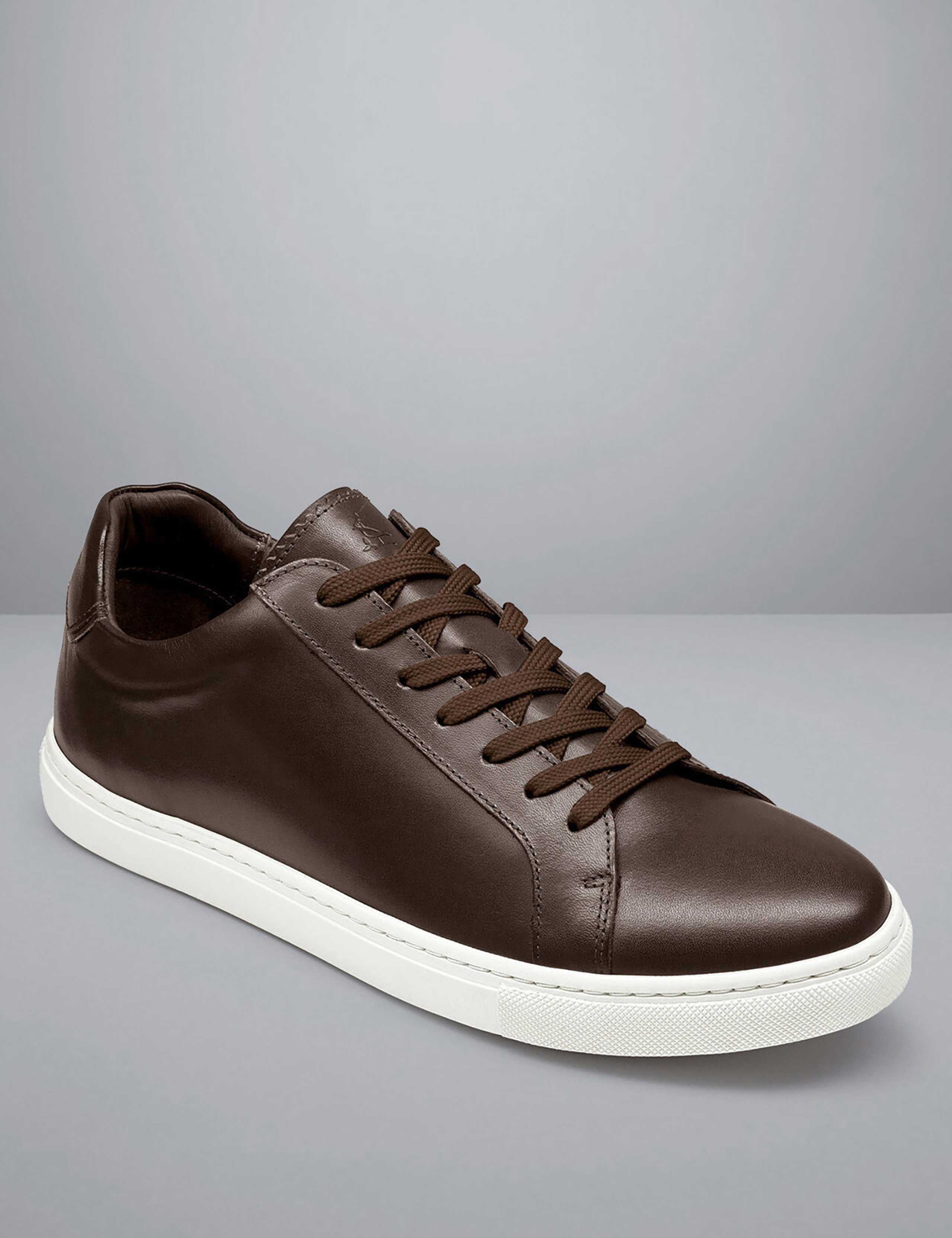 Leather Lace Up Trainers 3 of 4