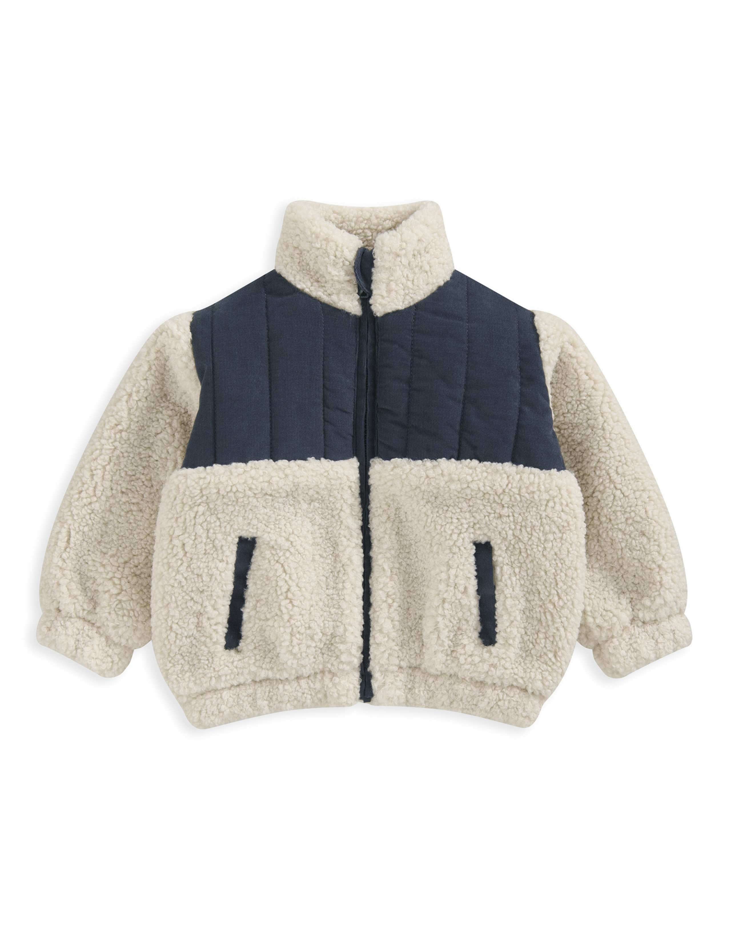 Borg Quilted Zip Jacket (3 Mths-3 Yrs) 2 of 2
