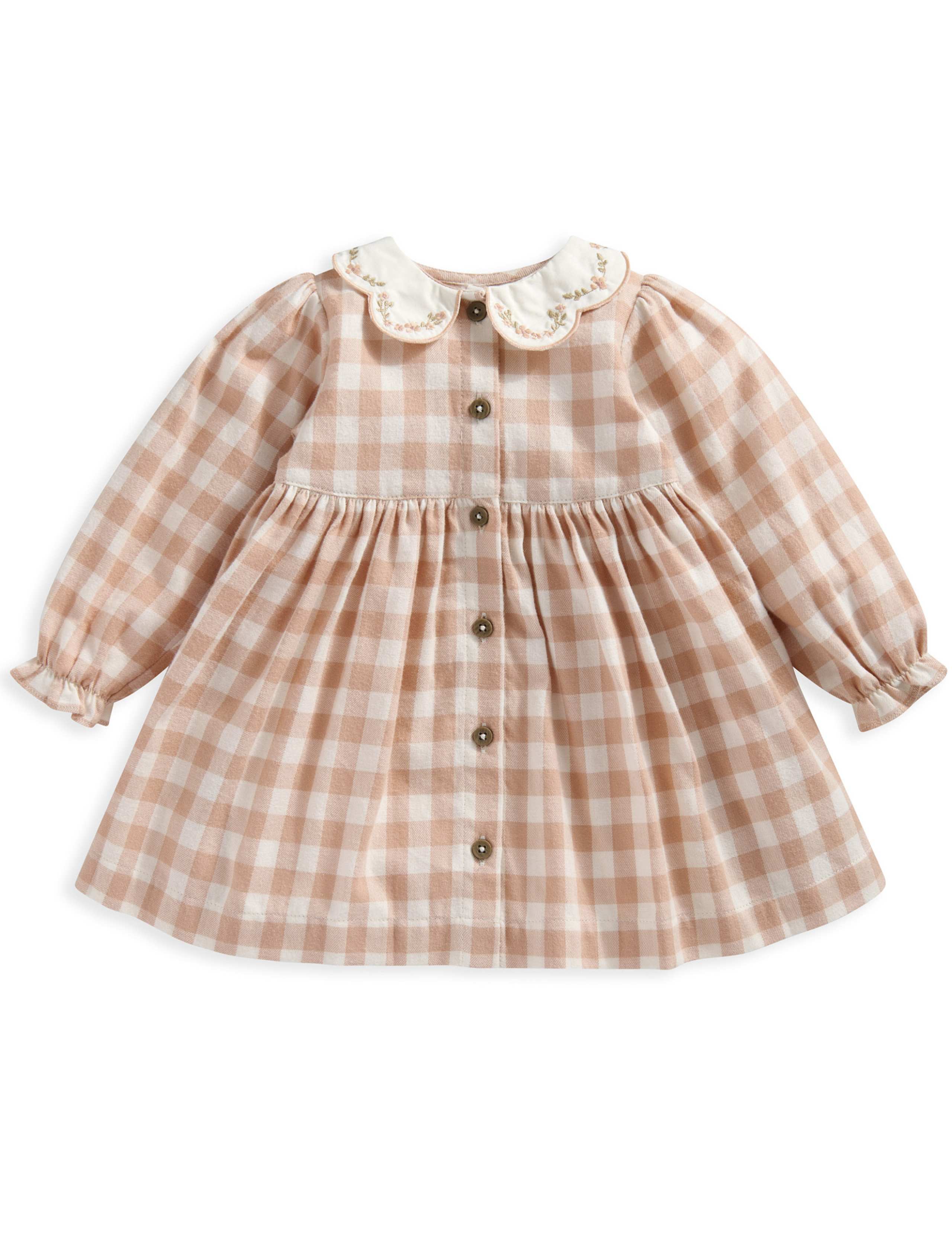 Pure Cotton Gingham Dress (0-3 Yrs) 2 of 3