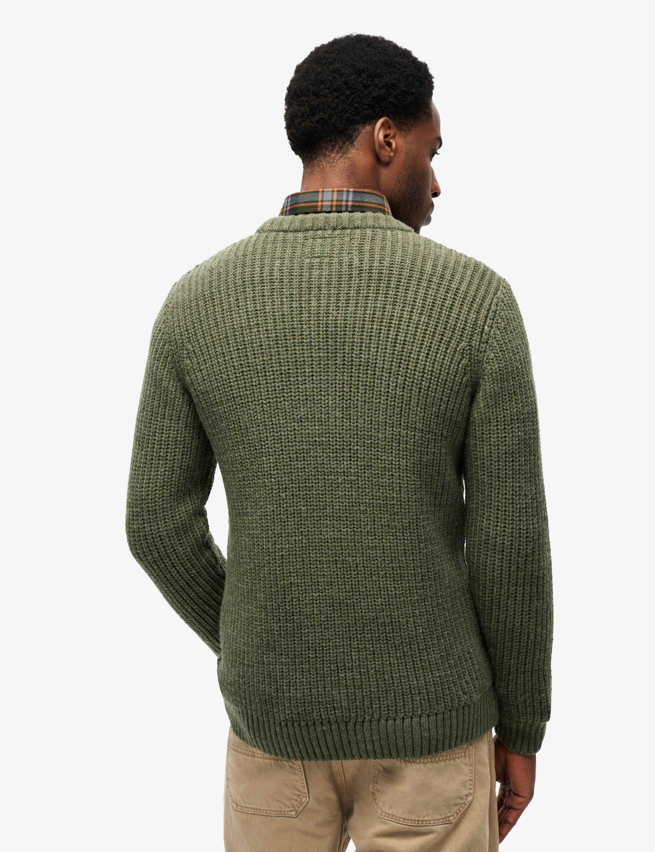 Wool Blend Cable Crew Neck Jumper 3 of 6