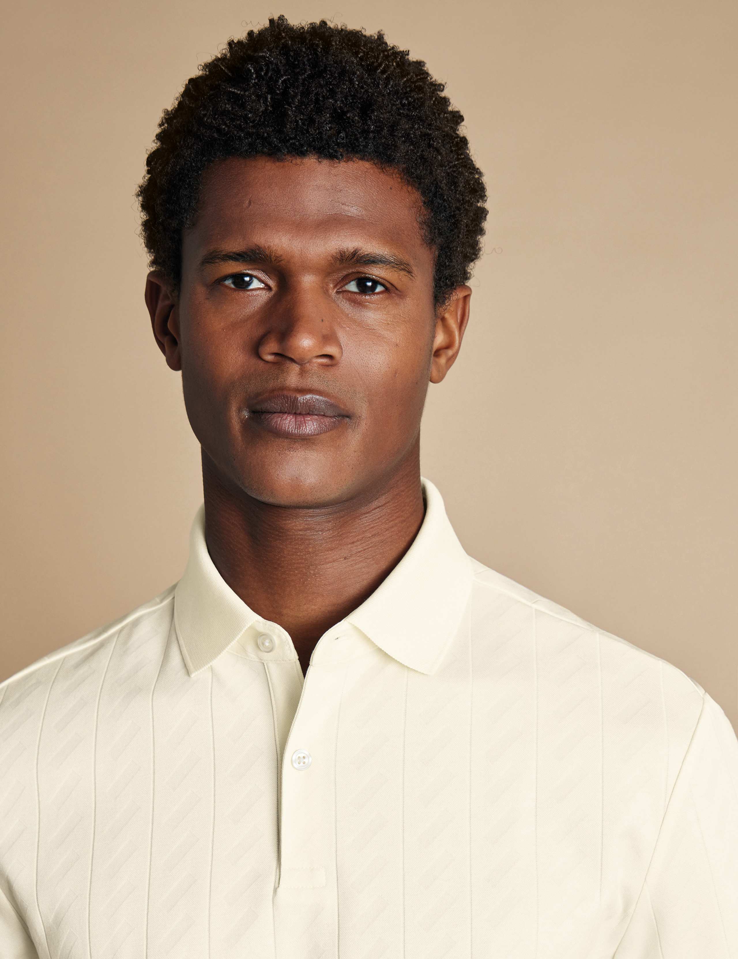 Cotton Rich Striped Textured Polo Shirt 3 of 5