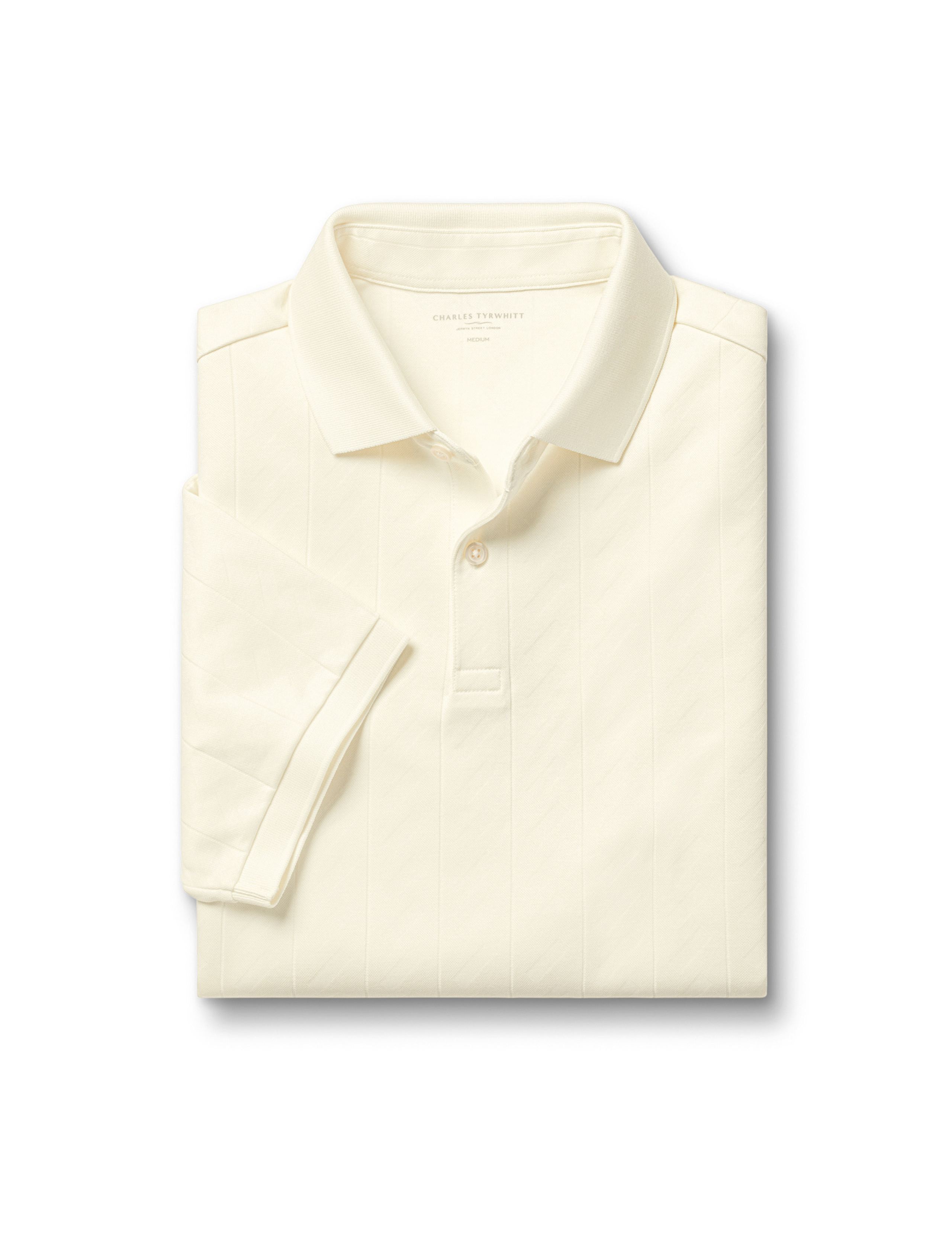 Cotton Rich Striped Textured Polo Shirt 2 of 5