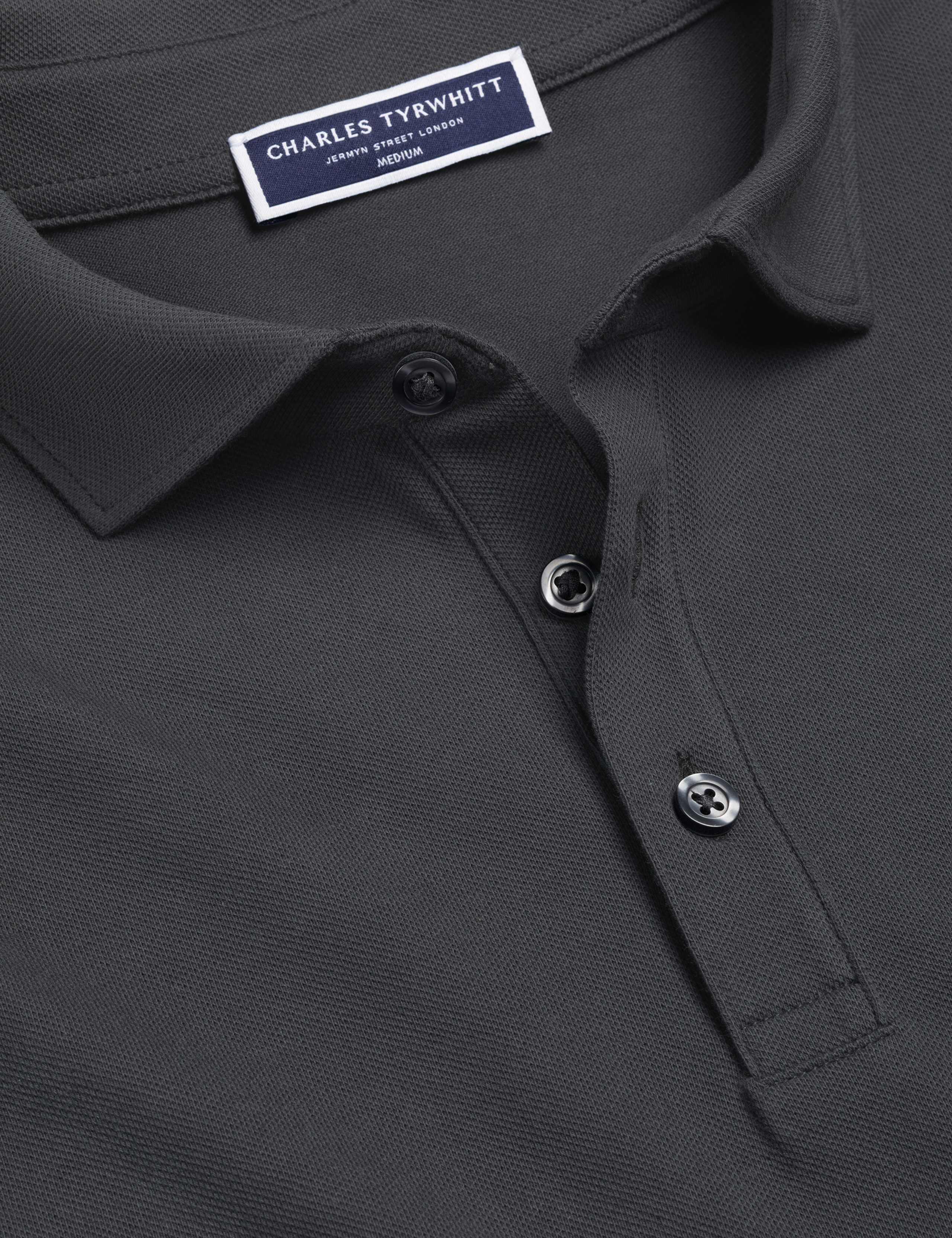 Cotton Rich Pique Long Sleeve Polo Shirt 5 of 6
