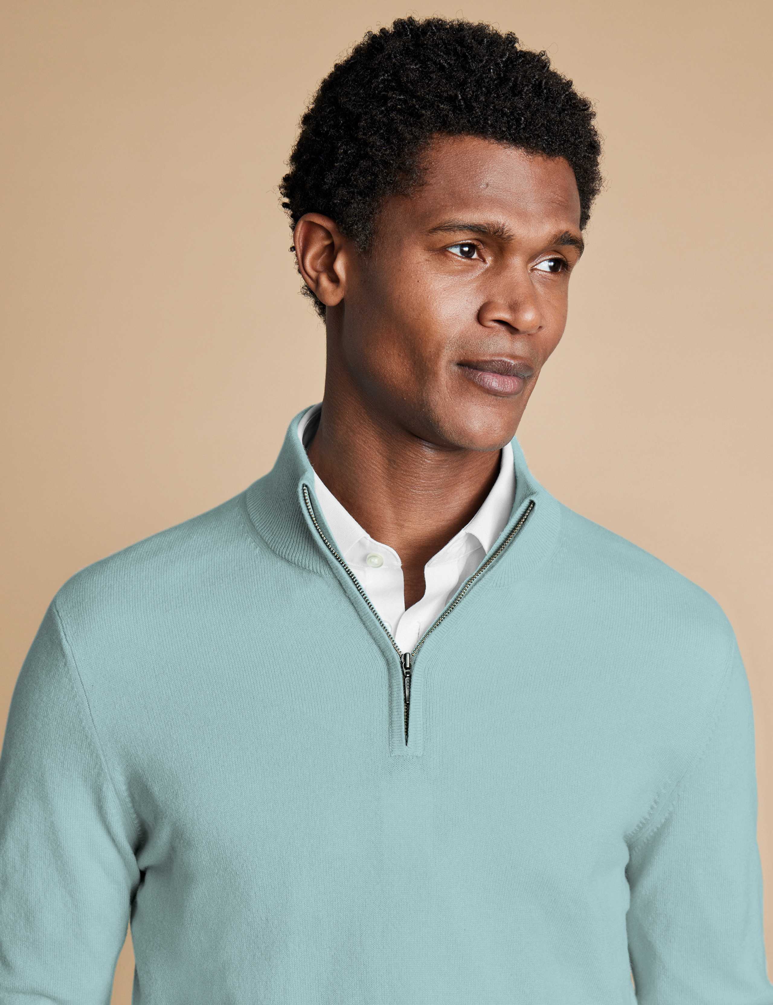 Pure Cashmere Half Zip Jumper 3 of 5