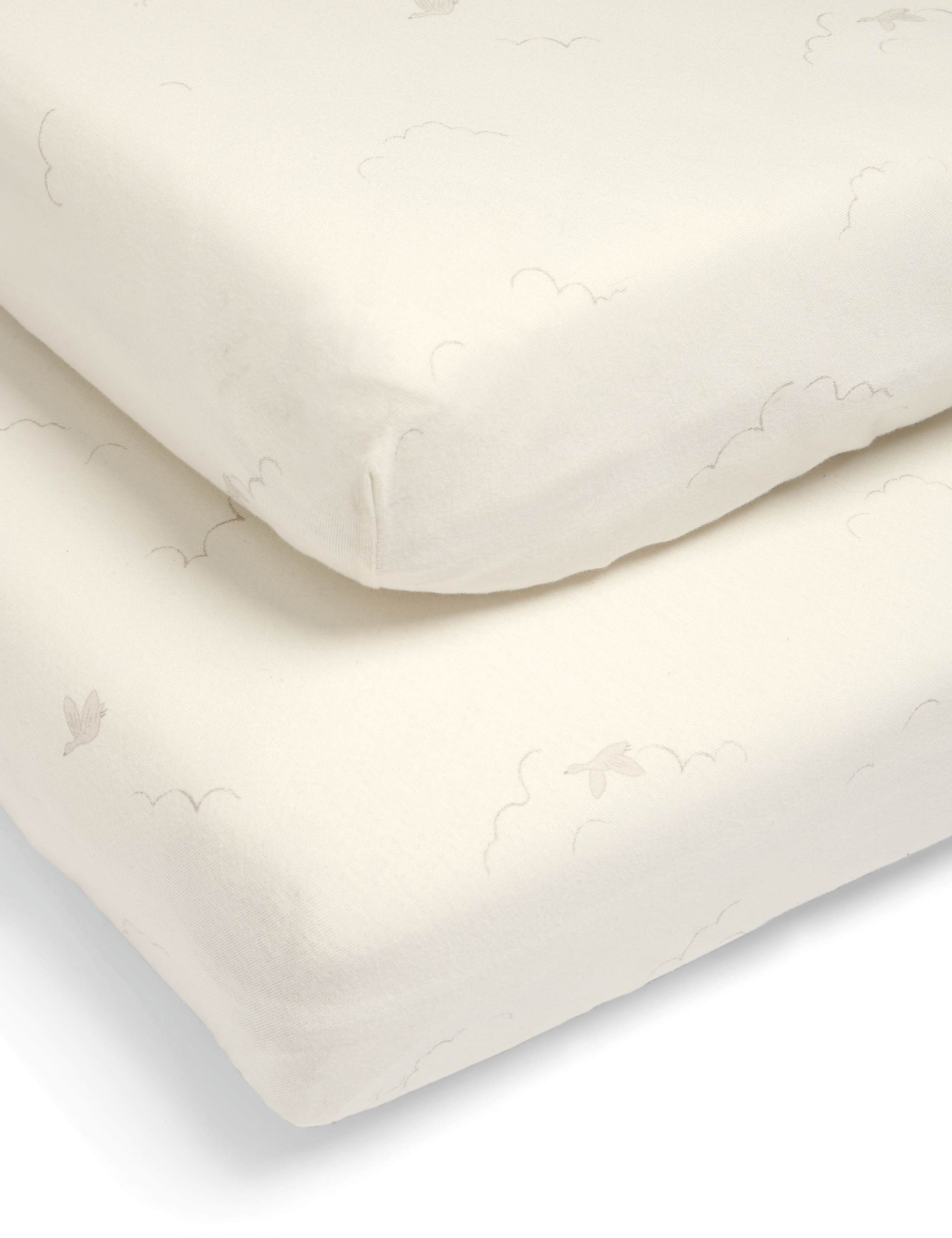 2 Pack Pure Cotton Duckling Cot Bed Fitted Sheets 4 of 5