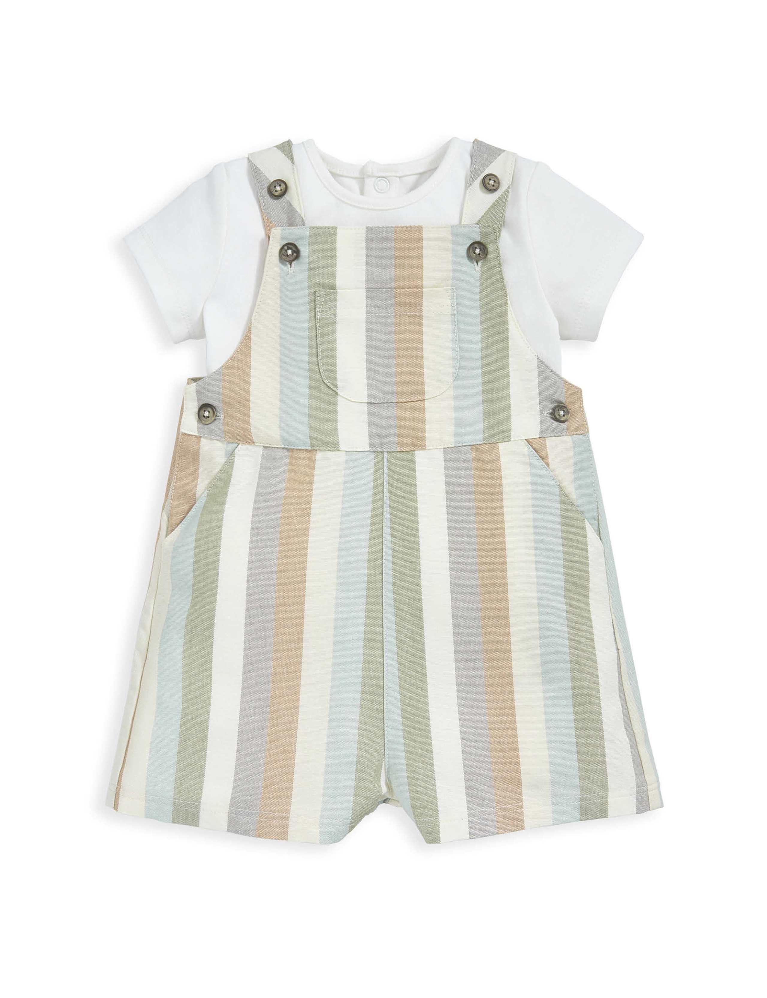 2pc Pure Cotton Striped Outfit (0-36 Mths) 3 of 5