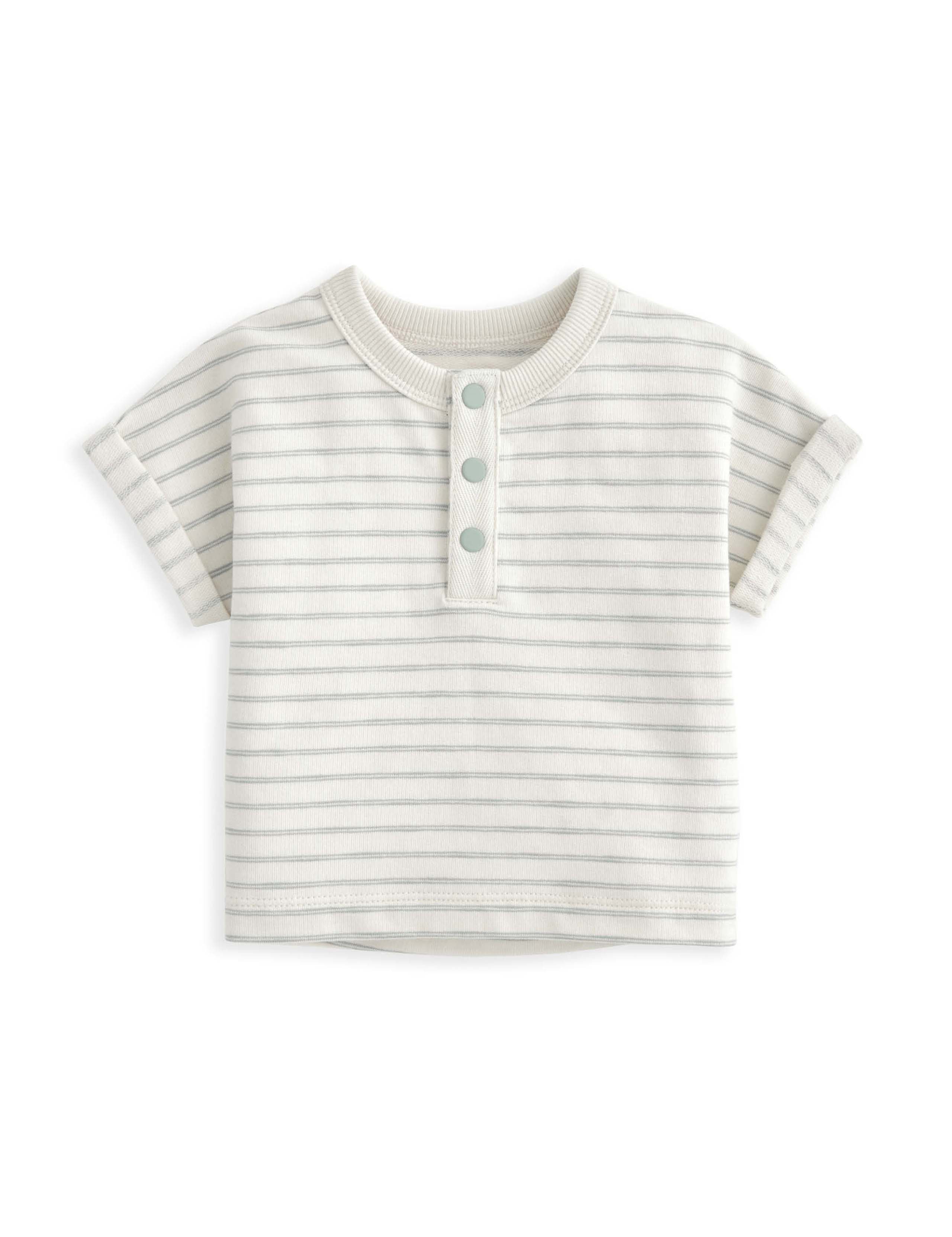 2pc Pure Cotton Striped Top & Bottom Outfit (0-3 Yrs) 3 of 4