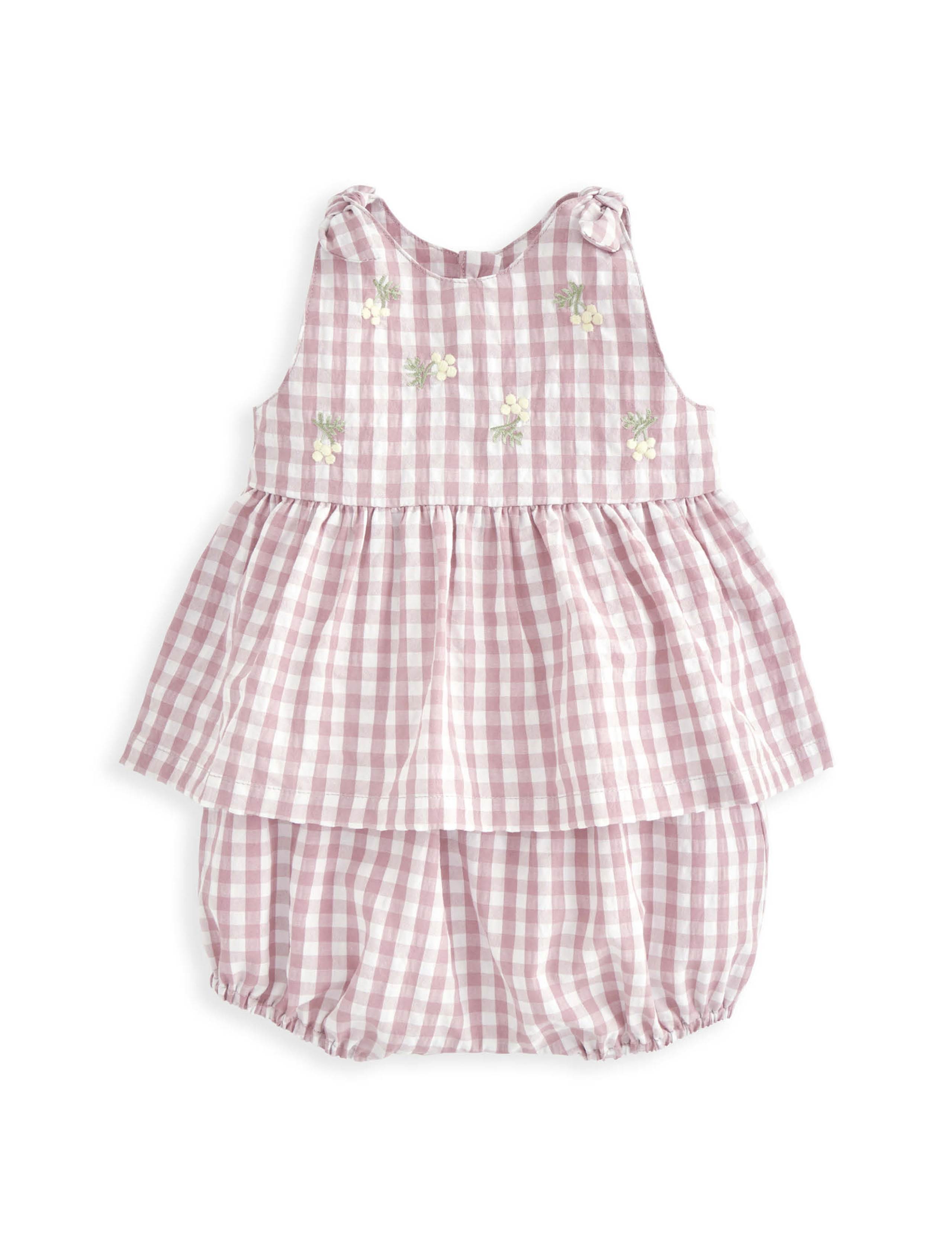 2pc Cotton Blend Check Top & Bottom Outfit (0-3 Yrs) 2 of 5